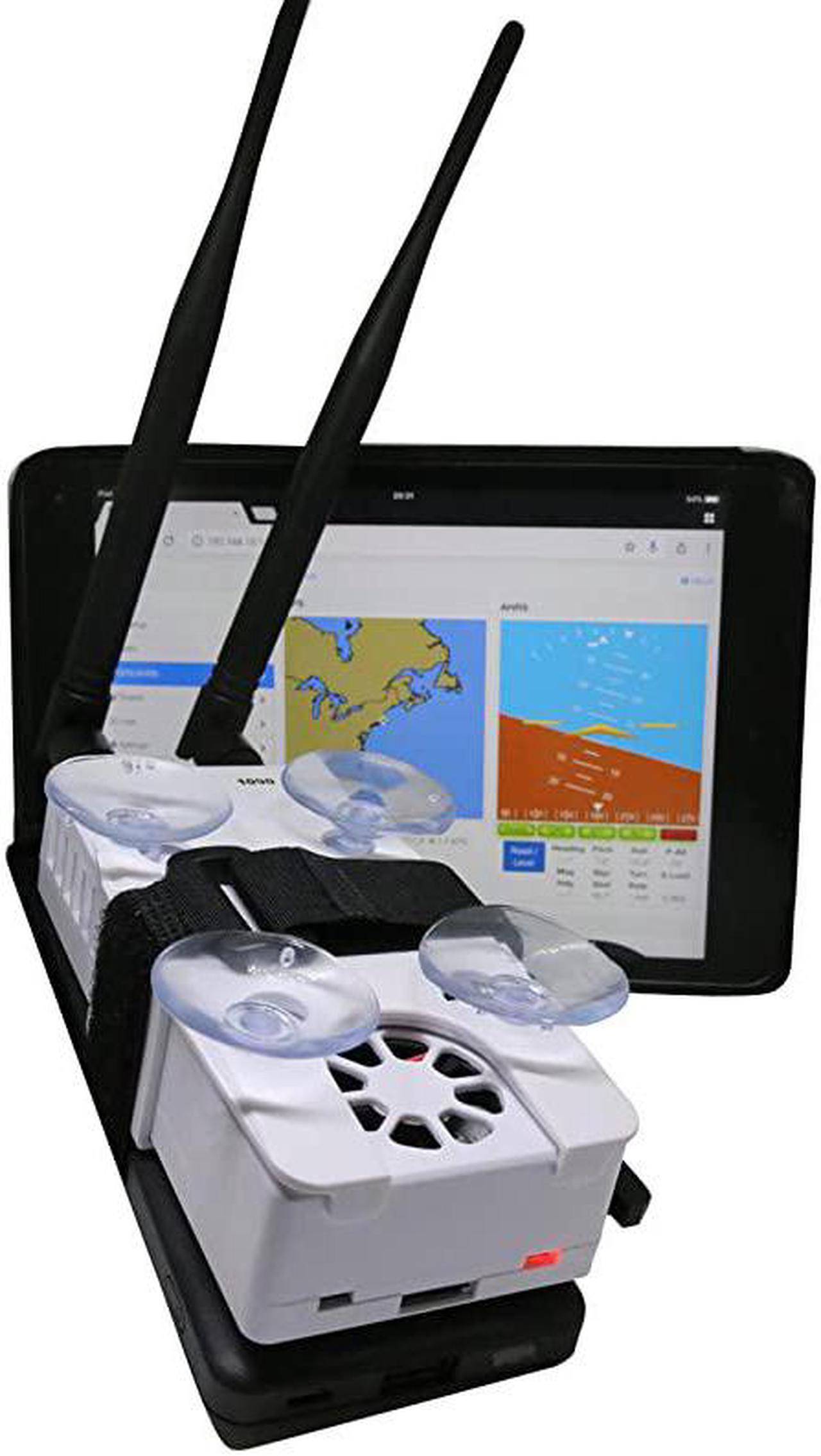 Alt view image 2 of 7 - ADSB Dual Band Receiver Aviation Weather and Traffic External WAAS GPS AHRS Battery Pack Suction Mount Antennas SDR