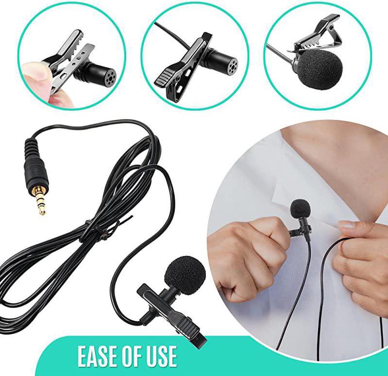 Alt view image 2 of 7 - Lavalier Microphone for Bloggers and Vloggers Lapel Mic Clipon Omnidirectional Condenser for iPhone Ipad Samsung Android Windows Smartphones
