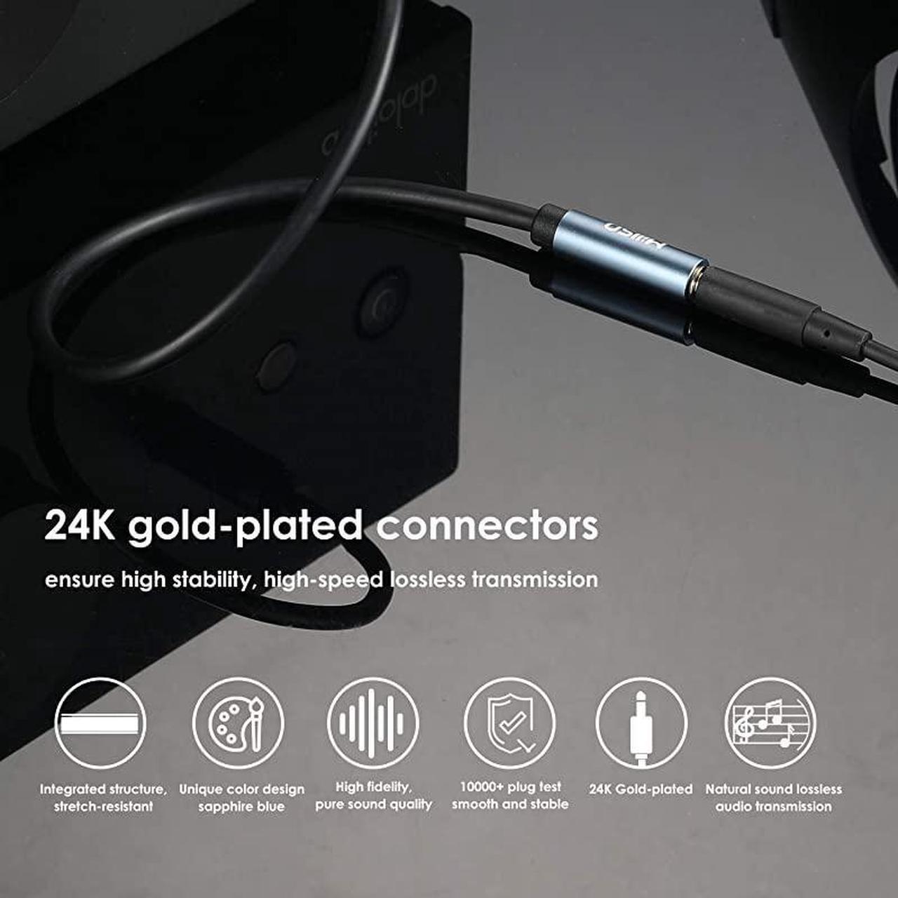 Alt view image 3 of 6 - 3.5mm Headphone Extension Cable (6.6 Feet) TRRS 3.5mm Male to Female Stereo Audio Jack Extension Adapter Auxiliary AUX Cord for Headphones, Earbud, Speaker, Car Stereo, Home HiFi Stereo System