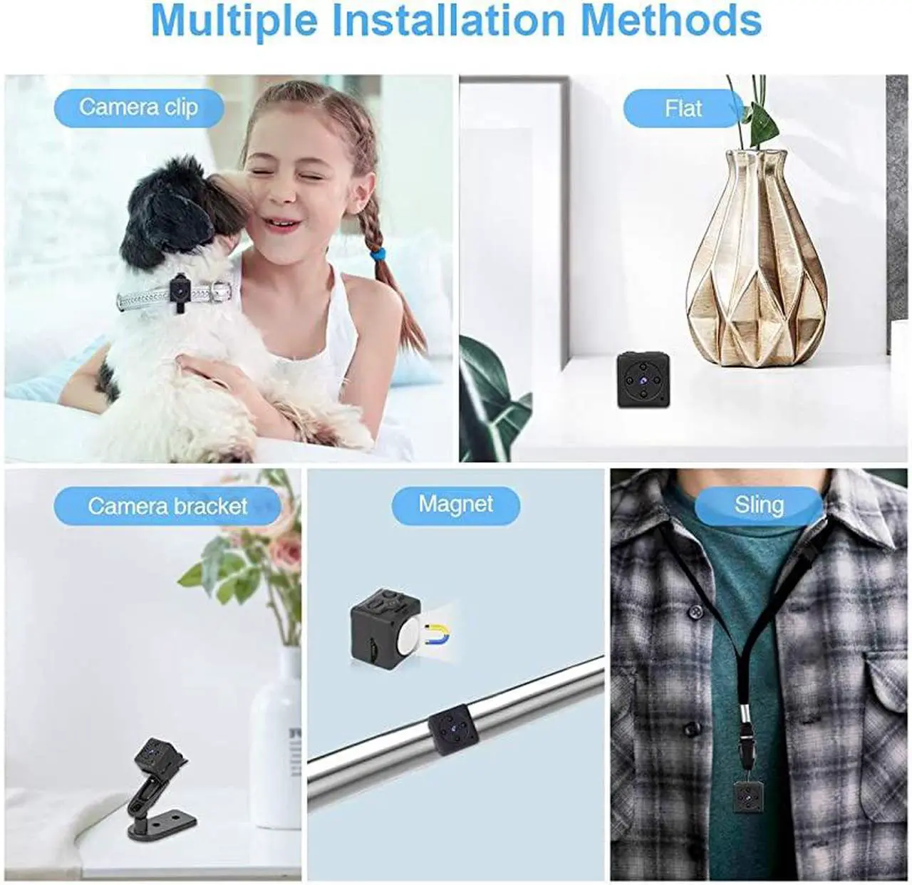 Alt view image 5 of 6 - Mini Spy Camera Wireless Hidden  Full HD 1080P Portable Small Covert Home Nanny Cam with Motion Detection and Night Vision IndoorOutdoor Micro Security Surveillance Hidden Camera