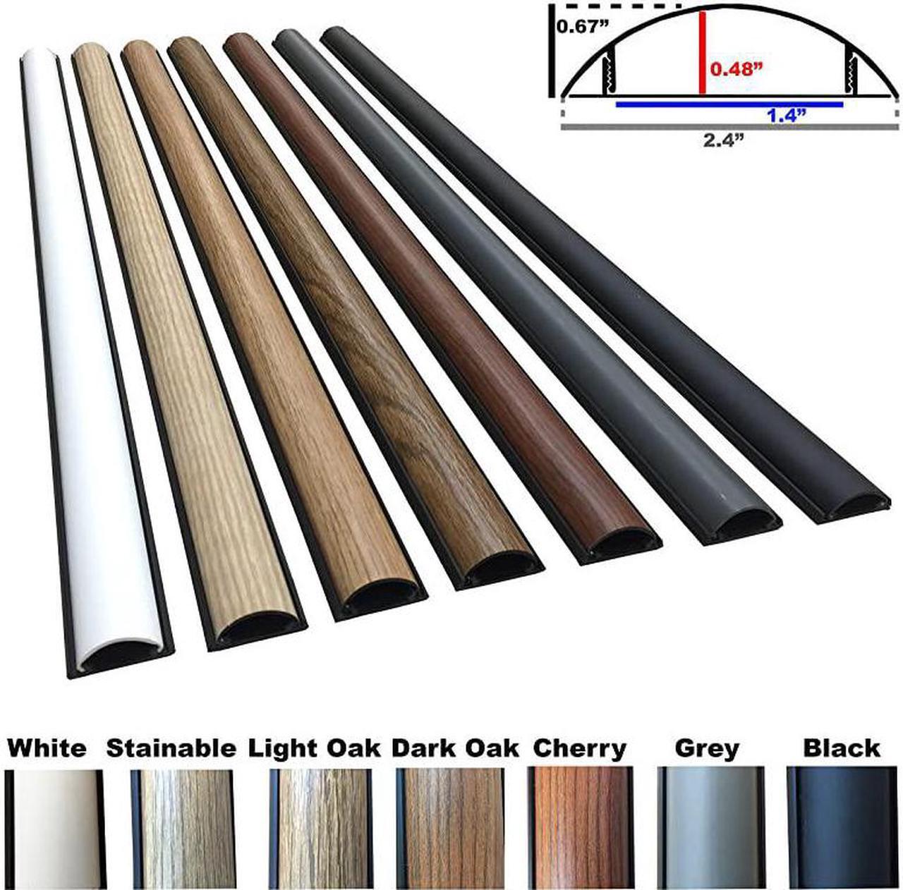 Alt view image 2 of 4 - Chordsaver Small Floor Cord Cover Wire Cable Protector Black 36 3 Feet 5 Pack