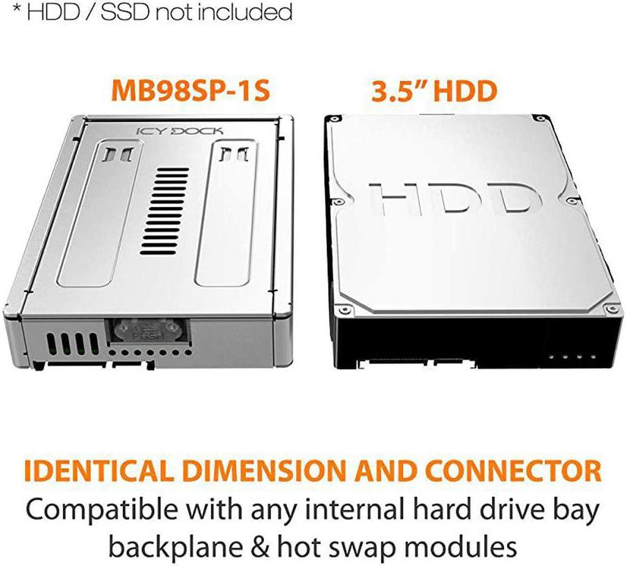 Alt view image 3 of 4 - DOCK EZConvert PRO MB982SP1S 25quot to 35quot Enterprise Hard Drive Adapter Converter Bracket Mounting Frame Tray for 5795125mm 25 inch HDDSSD with SATA III Interface
