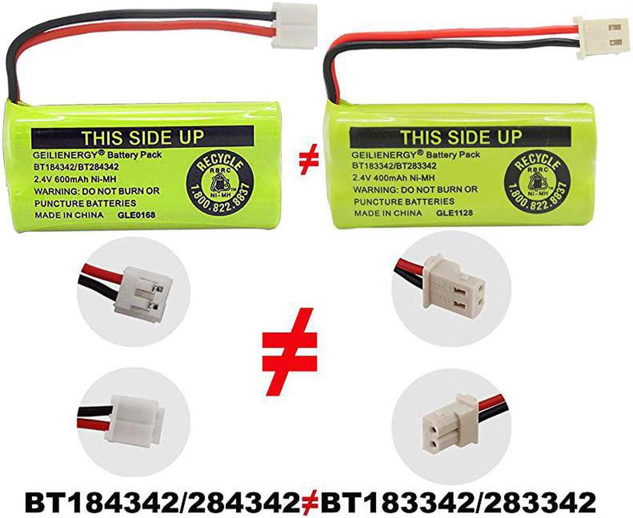 Alt view image 5 of 7 - 24V Rechargeable Batteries Compatible with ATTLucent BT18433 BT184342 BT18433 BT184342 BT28433 BT284342 BT1011 BT6010 BT8000 BT8001 BT8300 Empire CPH515D CPH515DPack of 2