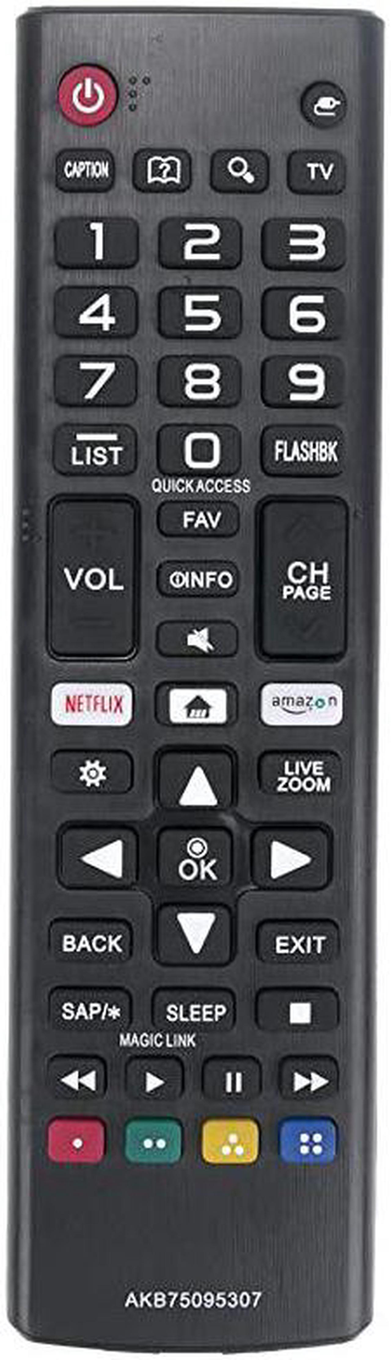 Alt view image 2 of 3 - AKB75095307 Replace Remote fit for LG TV 49UJ6050 49UJ6050UC 49UJ6300 49UJ6300UA 49UJ6350 9UJ6500UB 55UJ6050 55UJ6050UC 55UJ6300 75UJ657AUB 32LJ550B 32LJ550BUA 32LJ550M UJ6200 ANMR650A