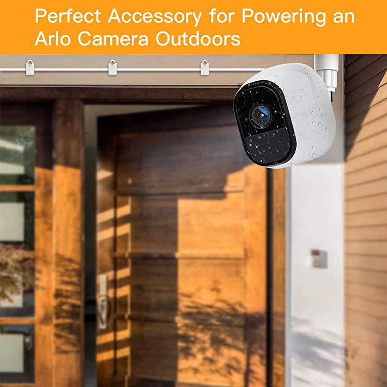 Alt view image 3 of 7 - 30FT Power Cables and Charger for Arlo Pro Pro 2 and Arlo Go Weatherproof Outdoor Indoor Solved The Need to Constantly Charge Batteries Arlo Charging Cable Arlo Power Cord
