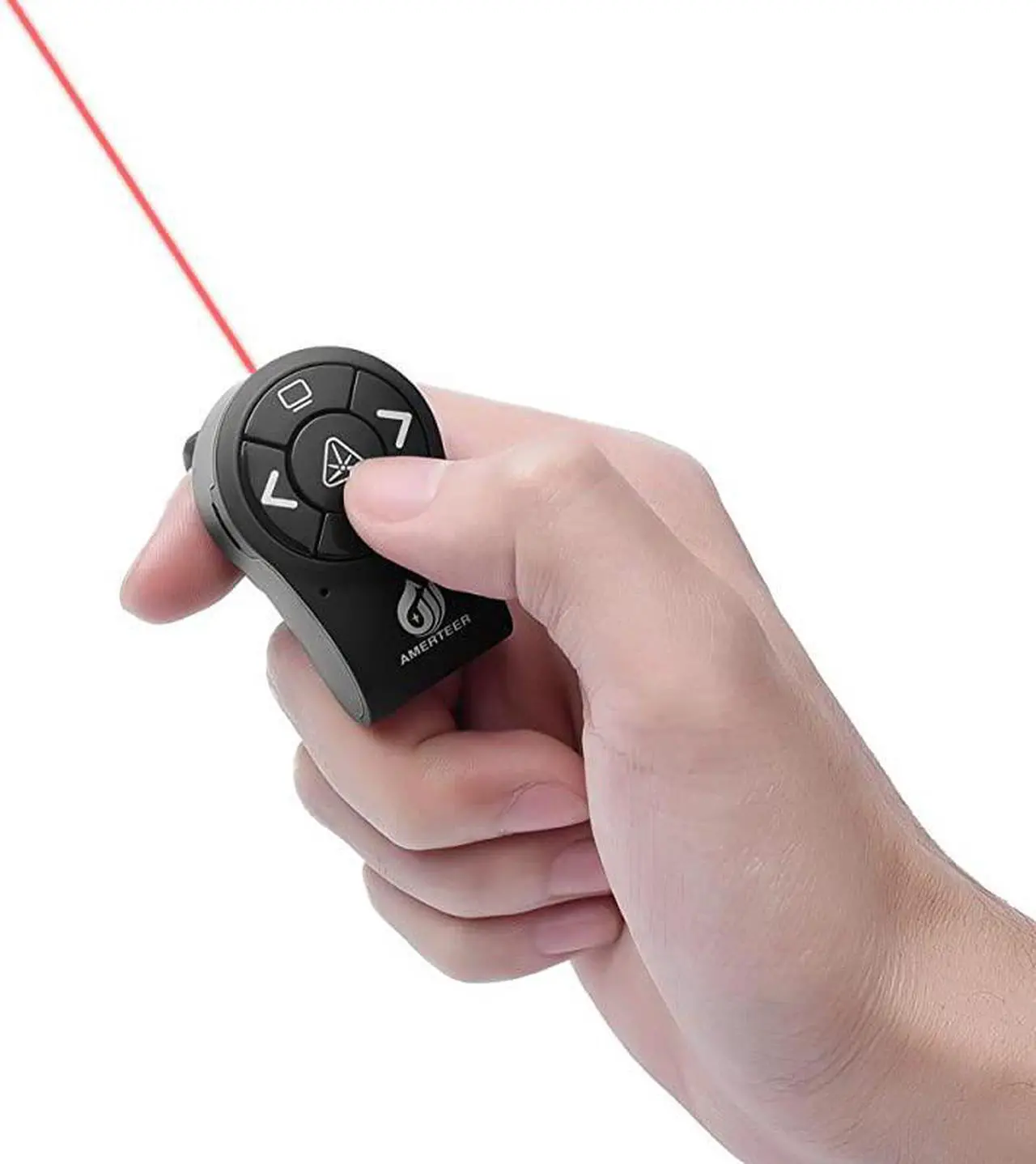 Alt view image 4 of 7 - Wireless Presenter RF 24GHz Presentation Laser Pointer Finger Ring Remote PowerPoint PPT Slides Clicker Pen Rechargeable