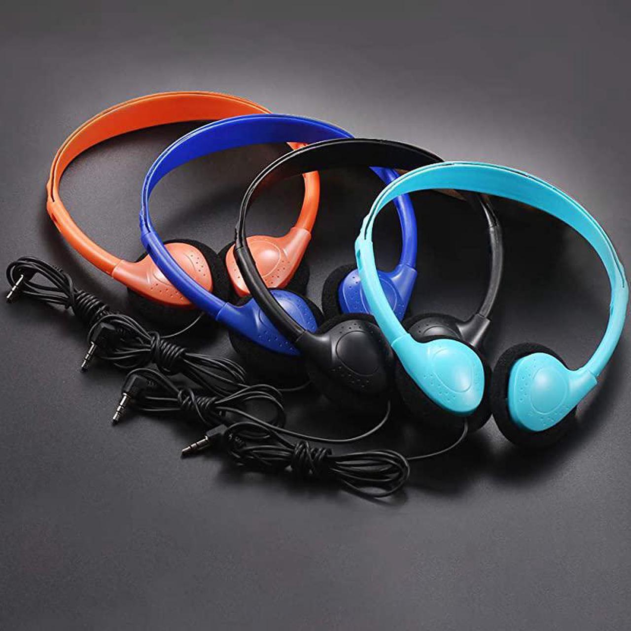 Alt view image 3 of 7 - Classroom Headphones for Kids in Bulk Multi Colored 20 Pack Wholesale Over Ear Student Head Phones Perfect for Schools Libraries Computer Lab Testing Centers Museums Hotels 20Pack