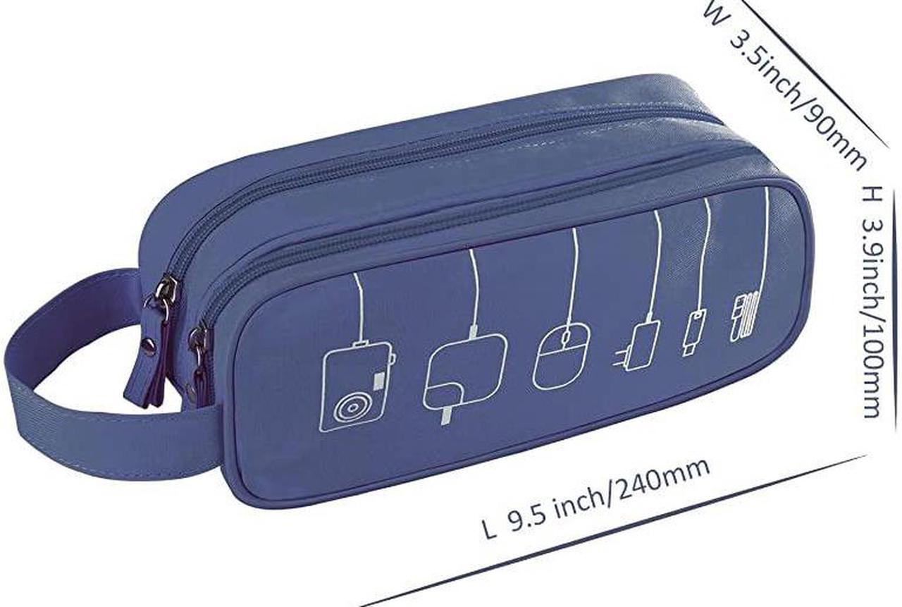 Alt view image 4 of 7 - Cable Cord Holder OrganizerElectronics Accessories Case Healthcare Grooming Kit USB Drive Shuttlean All in One Travel Organizer Blue
