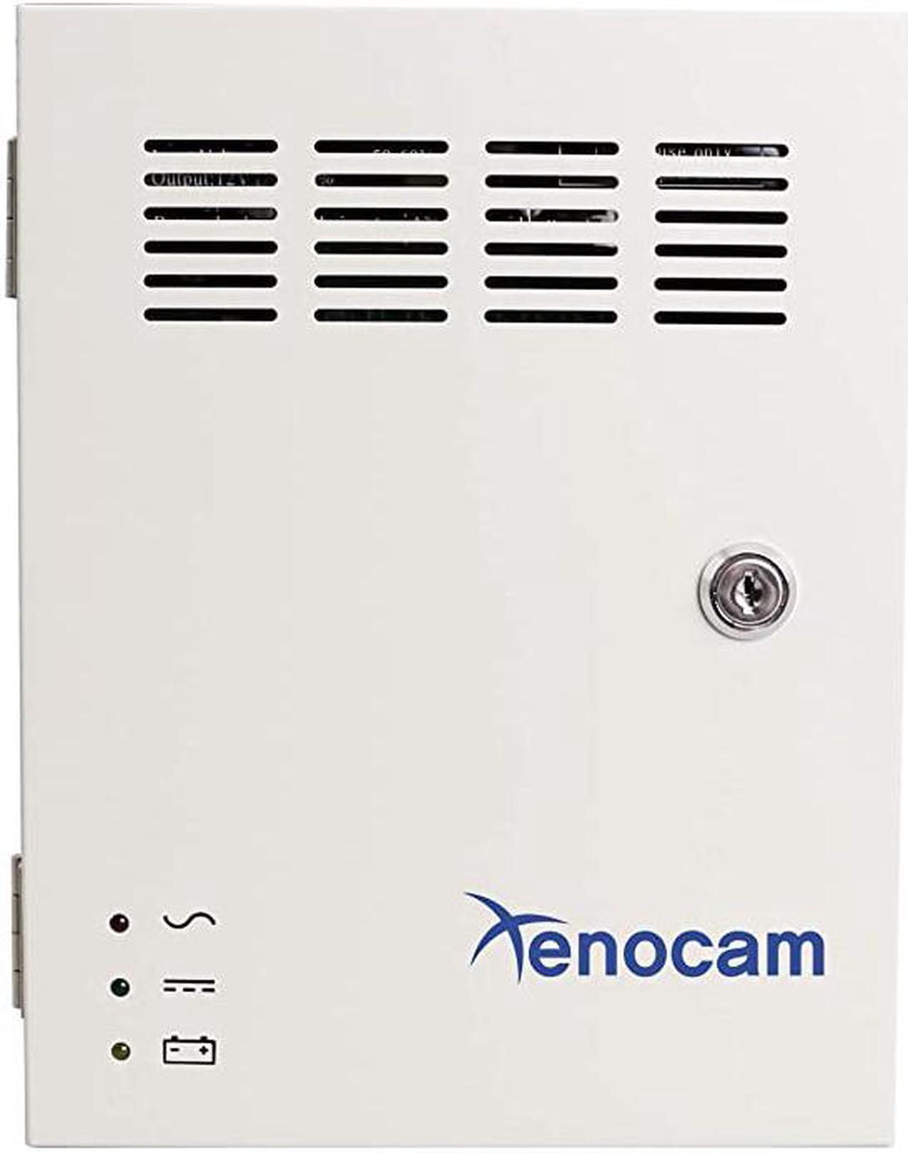 Main image of 9 Channel 9 Way 12V 10Amp DC Metal Boxed Cabinet Regulated Power Supply Unit with Backup Battery Link for Burglar Alarms CCTV Cameras PTZ Access Control