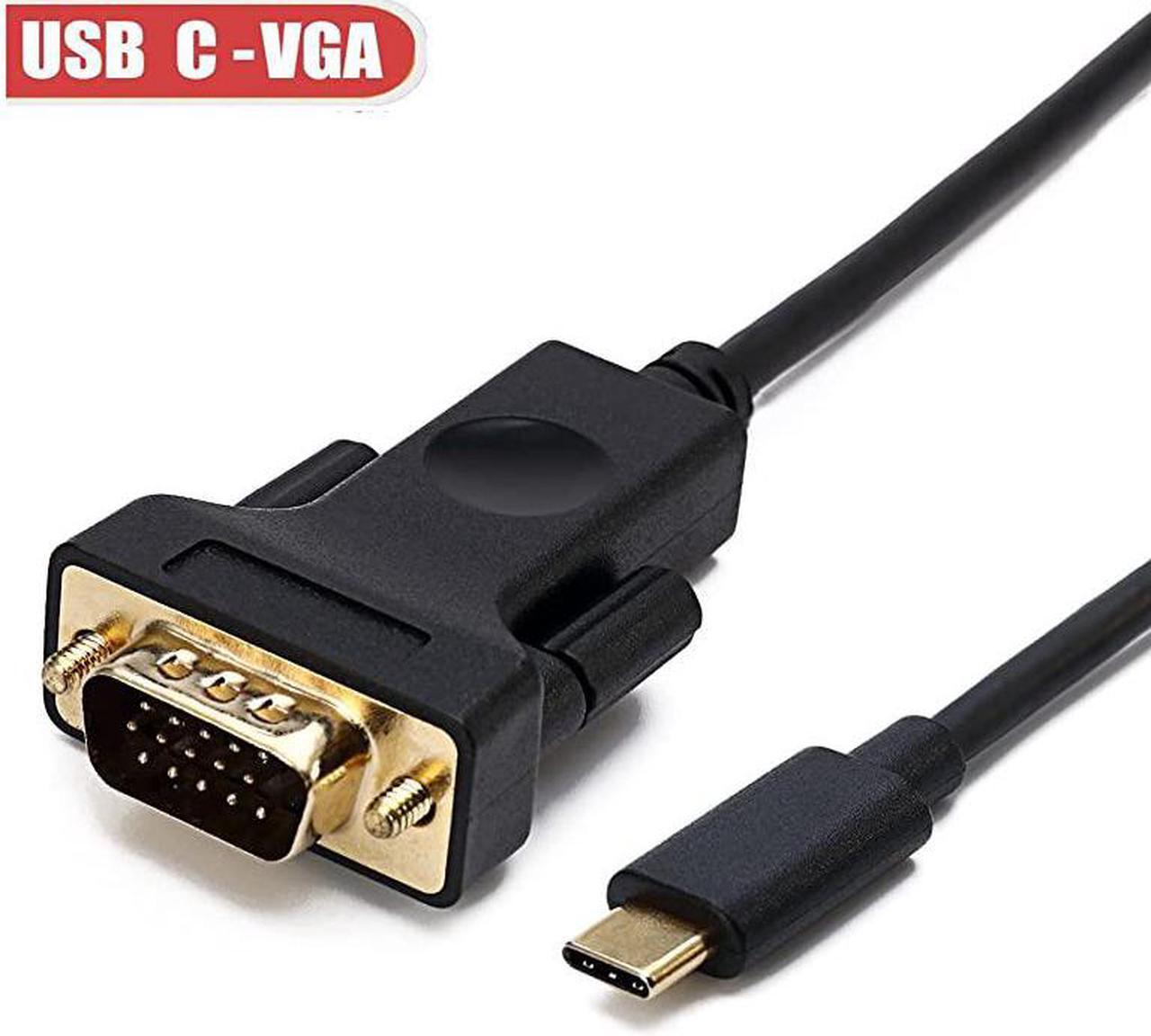 Alt view image 3 of 7 - USBC To VGA Thunderbolt 3 Type C to VGA Male Converter Adapter Cable 18M