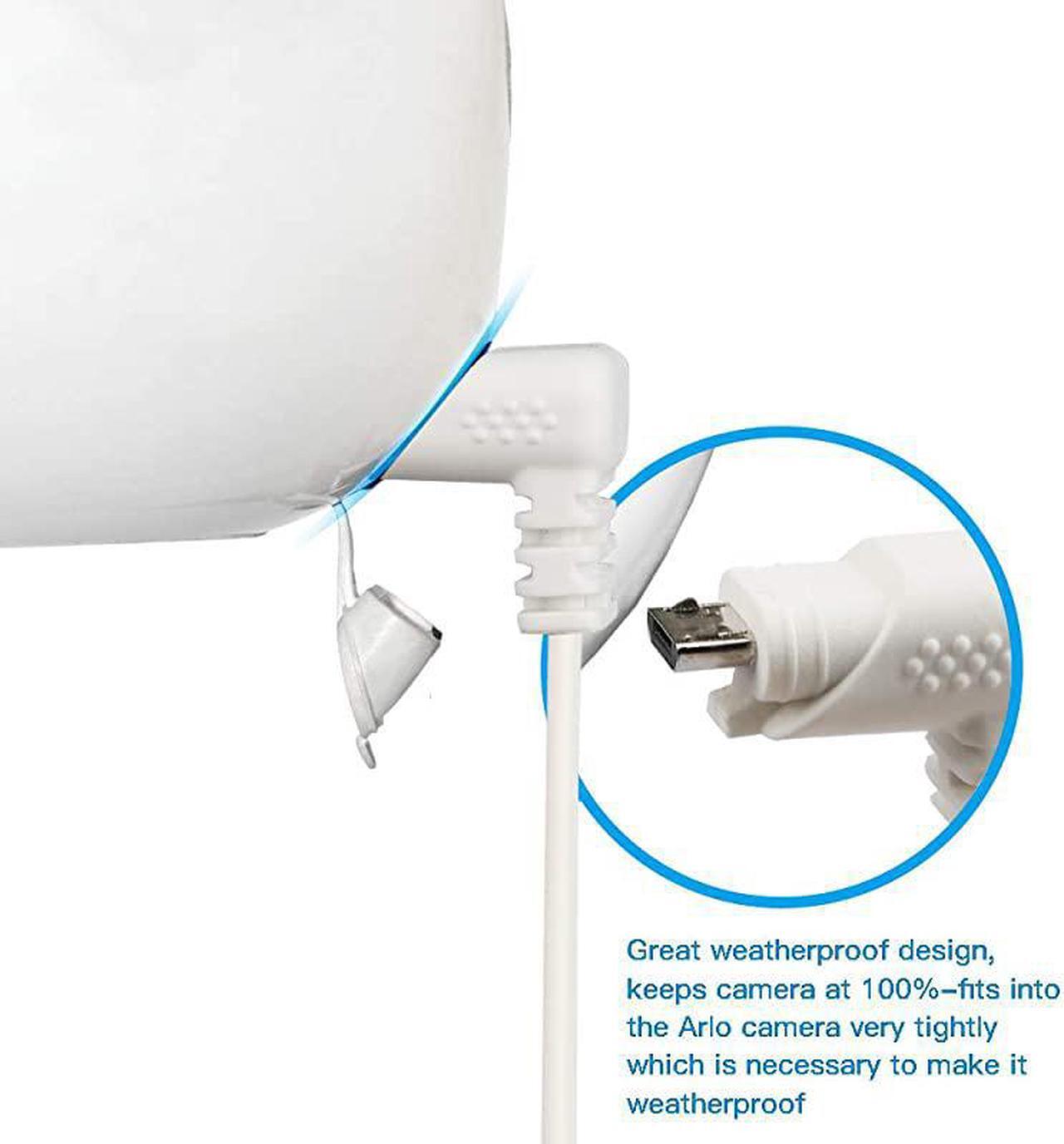 Alt view image 6 of 7 - 30FT Power Cables and Charger for Arlo Pro Pro 2 and Arlo Go Weatherproof Outdoor Indoor Solved The Need to Constantly Charge Batteries Arlo Charging Cable Arlo Power Cord