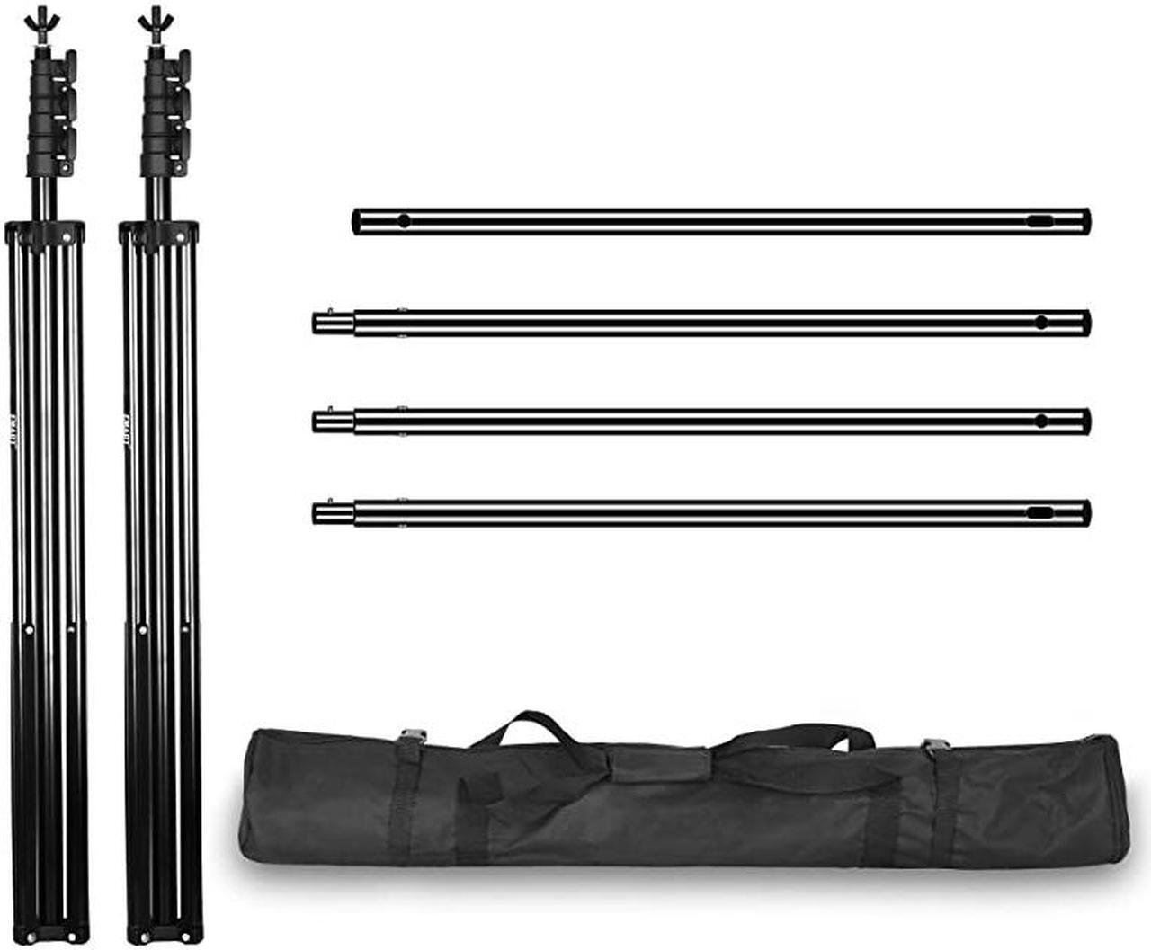 Alt view image 7 of 7 - 10 x 12ft (H X W) Photo Backdrop Stand Kit, Adjustable Photography Video Studio Background Stand Support System for Photo Booth Muslin