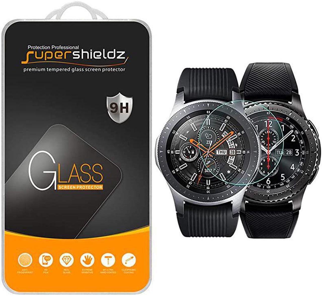 Main image of 2 Pack for Samsung Galaxy Watch 46mm and Gear S3 Frontier Tempered Glass Screen Protector Anti Scratch Bubble Free