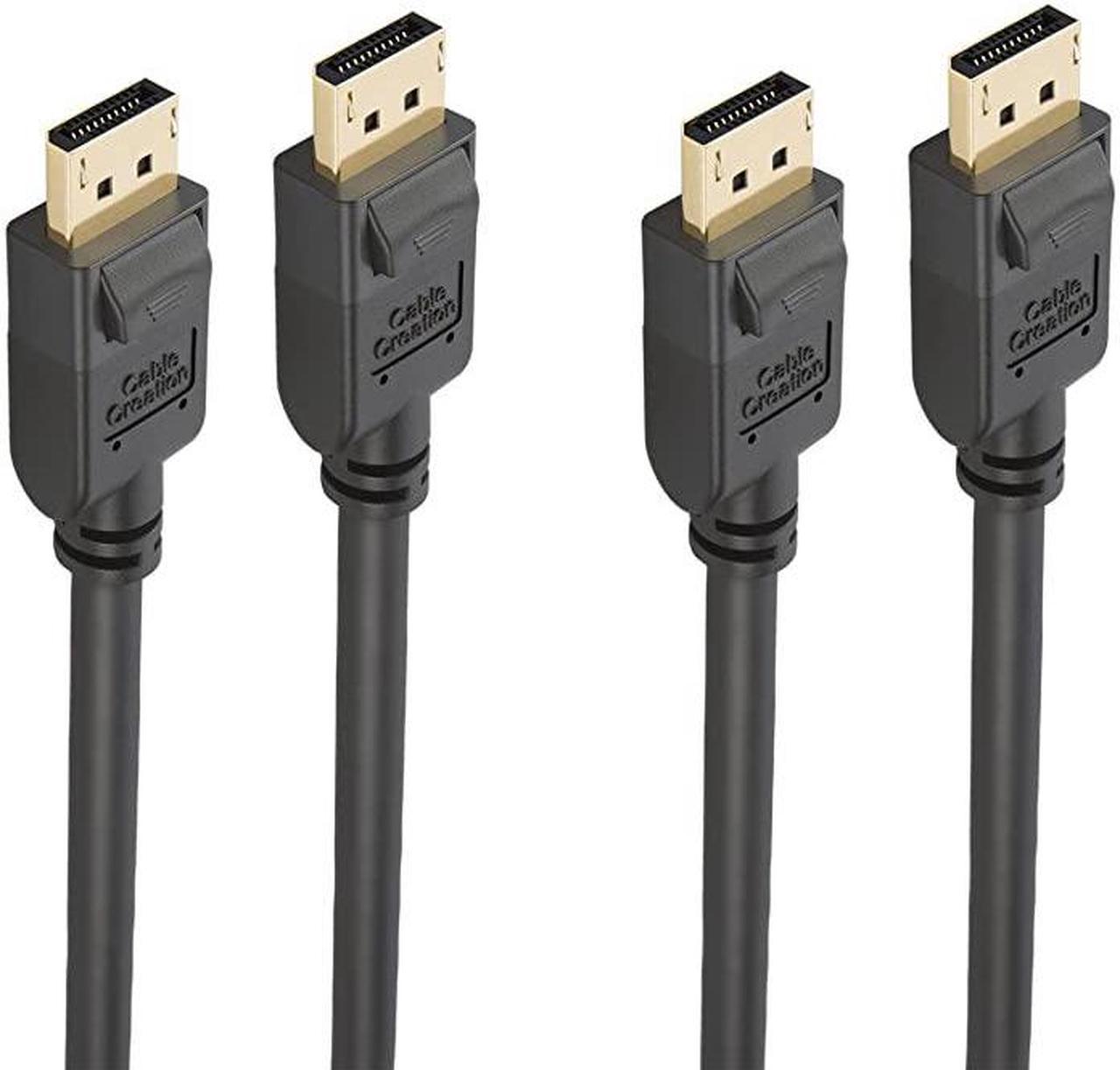 2Pack DisplayPort to DisplayPort Cable 6 Feet Gold Plated DP to DP Cable Support 4K Resolution 183M Black