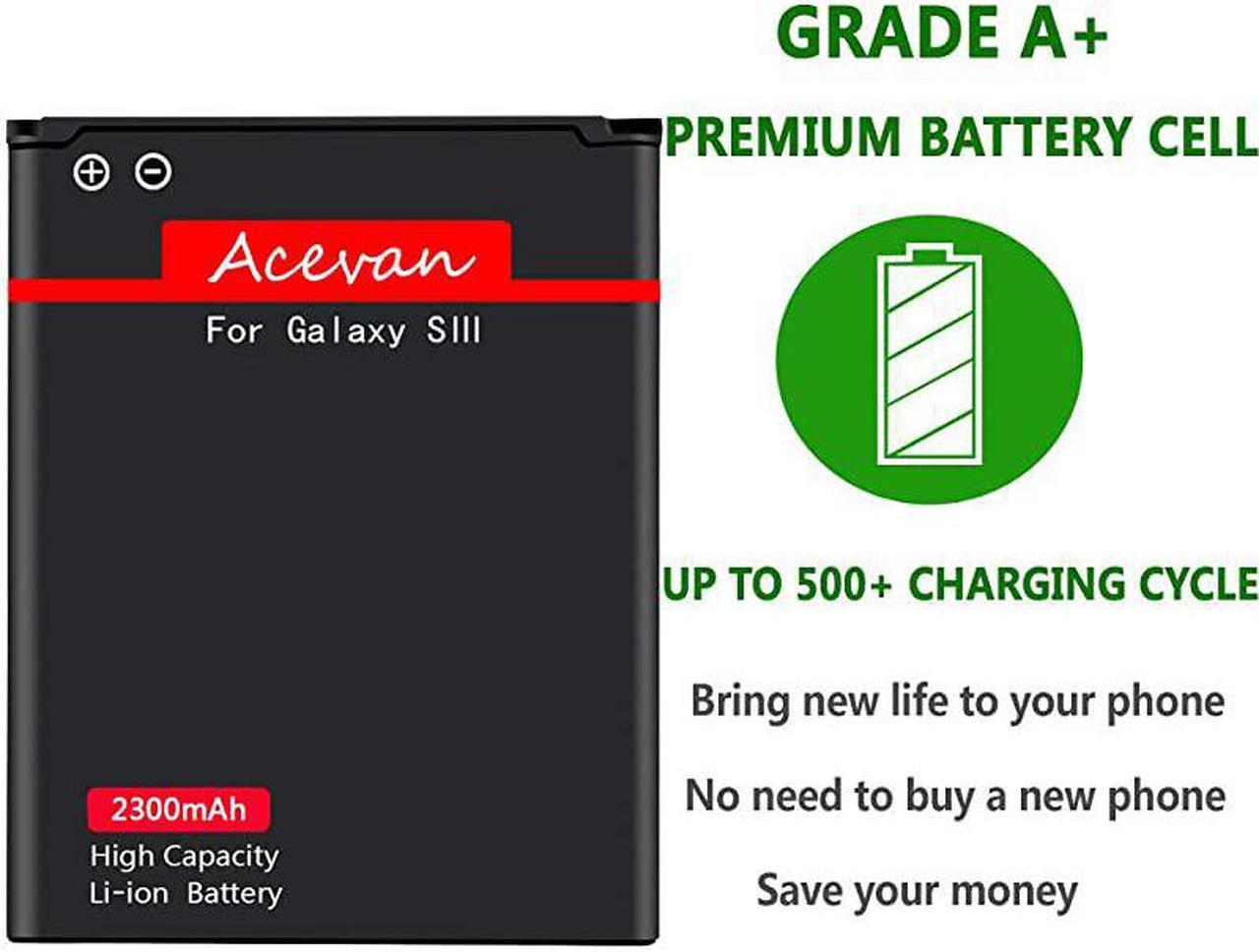 Alt view image 3 of 7 - Galaxy S3 Battery  Li-ion S3 Batteries Replacement for Samsung Galaxy S3 EB-L1G6LLU, Verizon I535, T-Mobile T999, Sprint L710, AT&T I747, R530, LTE I9305