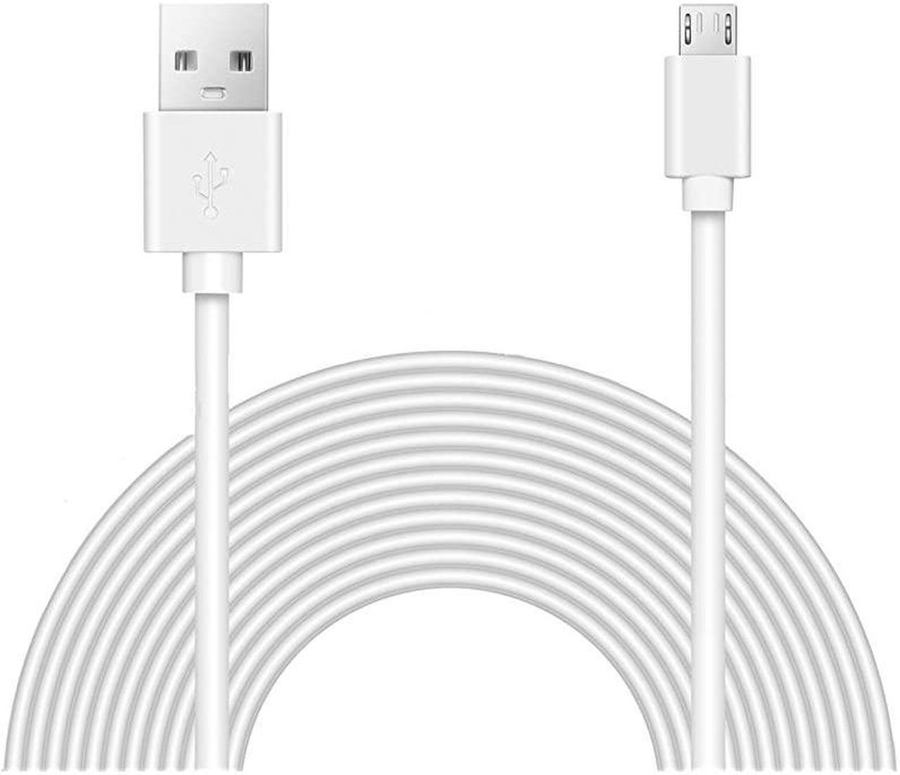 Main image of Power Extension Cable Compatible with Wyze Cam v3 Indoor Outdoor, Blink, Echo, Many More. - White -