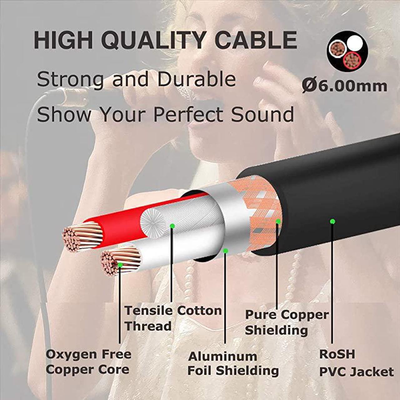 Alt view image 5 of 7 - USB Microphone Cable 10Ft  USB Male to XLR Female Mic Link Converter Cable Studio Audio Cable Connector Cords Adapter for Microphones or Recording