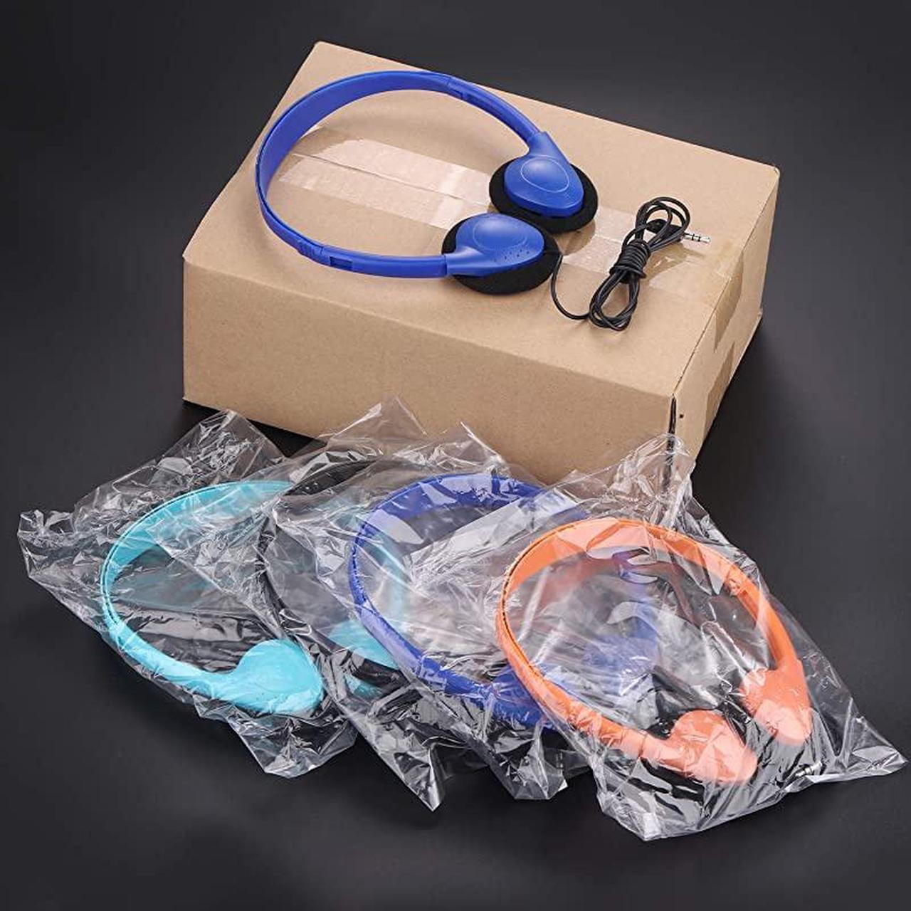 Alt view image 7 of 7 - Classroom Headphones for Kids in Bulk Multi Colored 20 Pack Wholesale Over Ear Student Head Phones Perfect for Schools Libraries Computer Lab Testing Centers Museums Hotels 20Pack