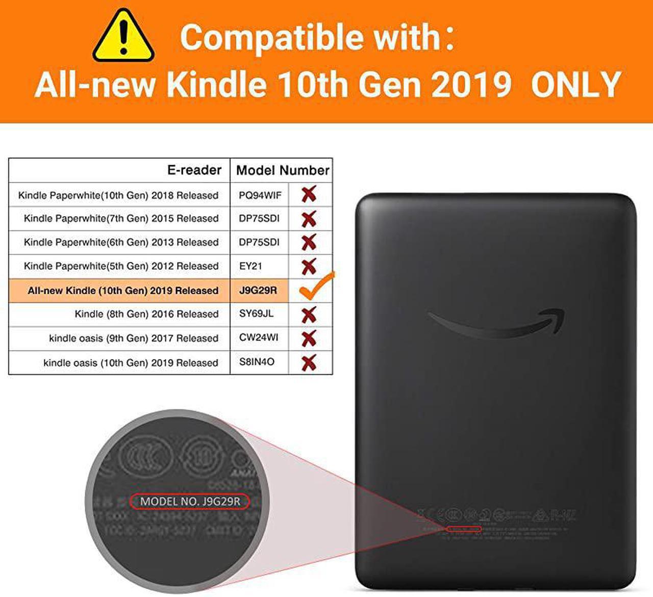 Alt view image 2 of 7 - Case Fits AllNew Kindle 10th Generation 2019 Release Only Thinnest Protective Shell Cover with Auto WakeSleep Will Not Fit Kindle Paperwhite 10th Generation 2018 Indigo