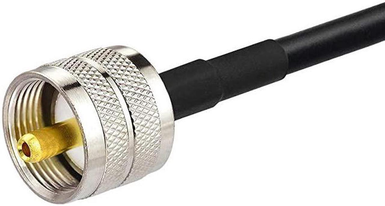 Alt view image 3 of 4 - UHF PL259 Male to SO239 Female RG58 Antenna Extension Coax Jumper Cable 2m 6.5 feet for Vehicle CB Radio Ham Radio Two Way Radio Amateur Radio Walkie Talkie Marine VHF Radio
