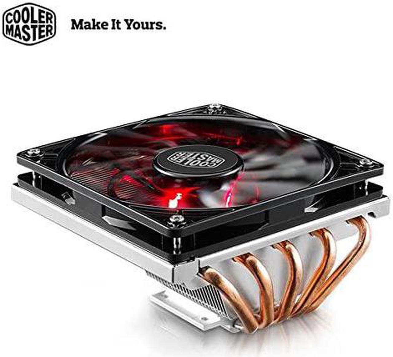 Main image of Master GeminII M5 LED 2U Low Profile CPU with 5 Direct Contact Heatpipes XtraFlo 120 Slim Fire Red LED PWM Cooling Fan for Intel AMD RRT52016PK GeminII M5