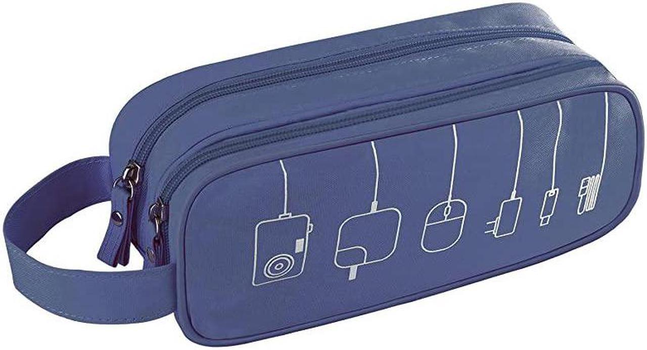 Main image of Cable Cord Holder OrganizerElectronics Accessories Case Healthcare Grooming Kit USB Drive Shuttlean All in One Travel Organizer Blue
