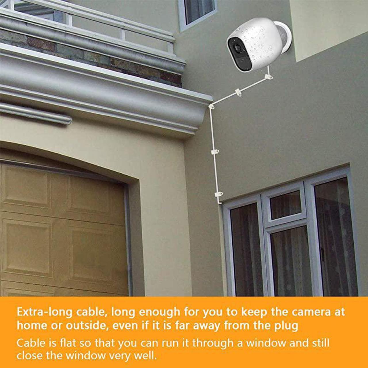Alt view image 5 of 7 - 30FT Power Cables and Charger for Arlo Pro Pro 2 and Arlo Go Weatherproof Outdoor Indoor Solved The Need to Constantly Charge Batteries Arlo Charging Cable Arlo Power Cord