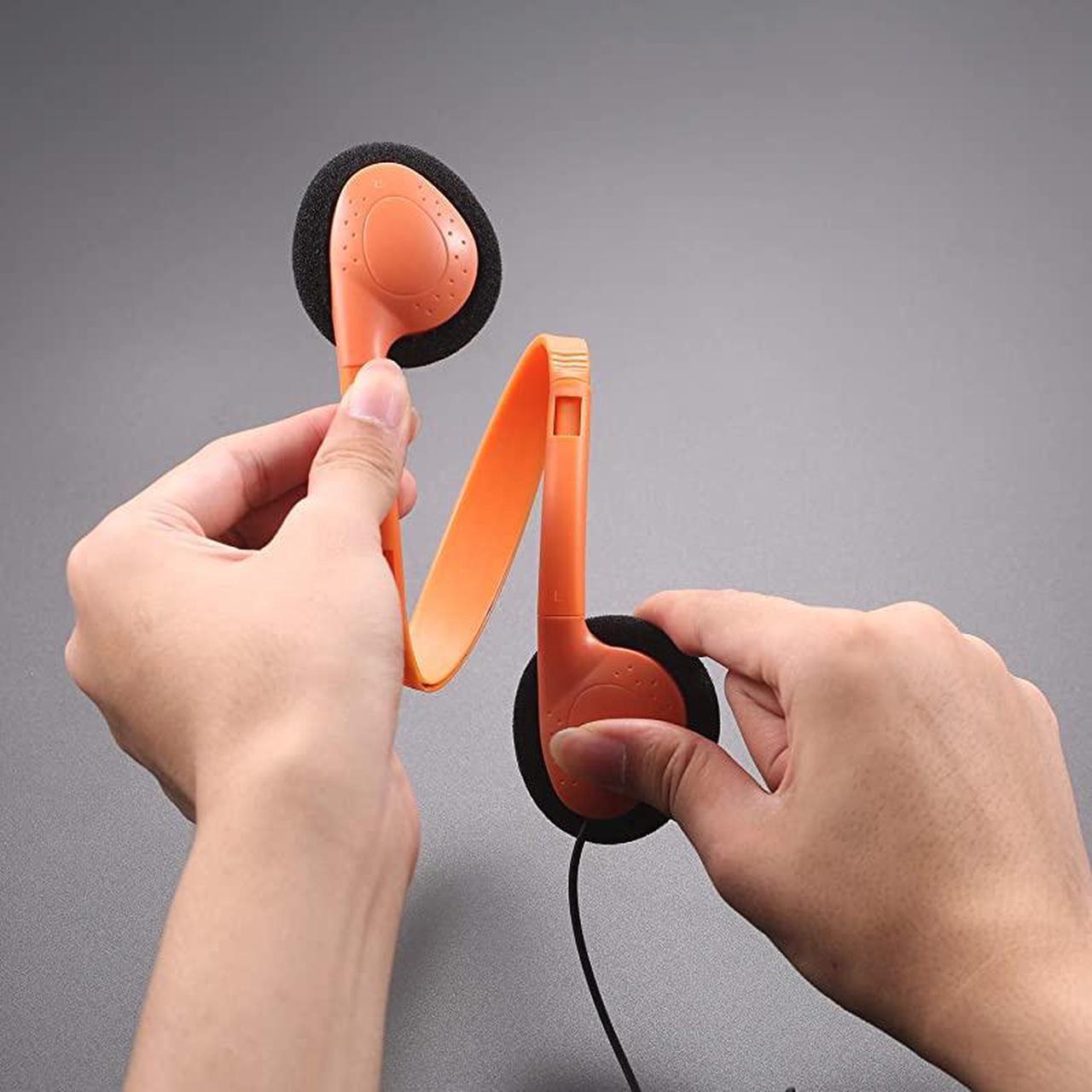 Alt view image 4 of 7 - Classroom Headphones for Kids in Bulk Multi Colored 20 Pack Wholesale Over Ear Student Head Phones Perfect for Schools Libraries Computer Lab Testing Centers Museums Hotels 20Pack
