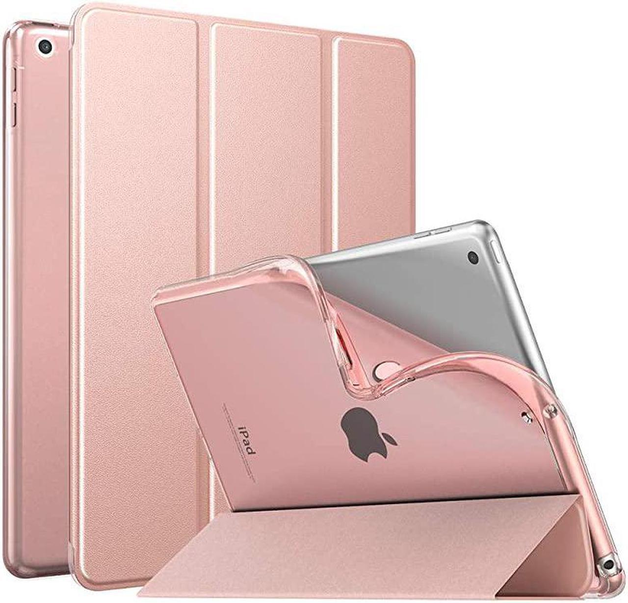 Main image of Case Fit New iPad 8th Generation 102 2020 iPad 7th Gen 2019 iPad 102 Case with Stand Soft TPU Translucent Frosted Back Cover Slim Shell for iPad 102 inch Auto WakeSleepRose Gold