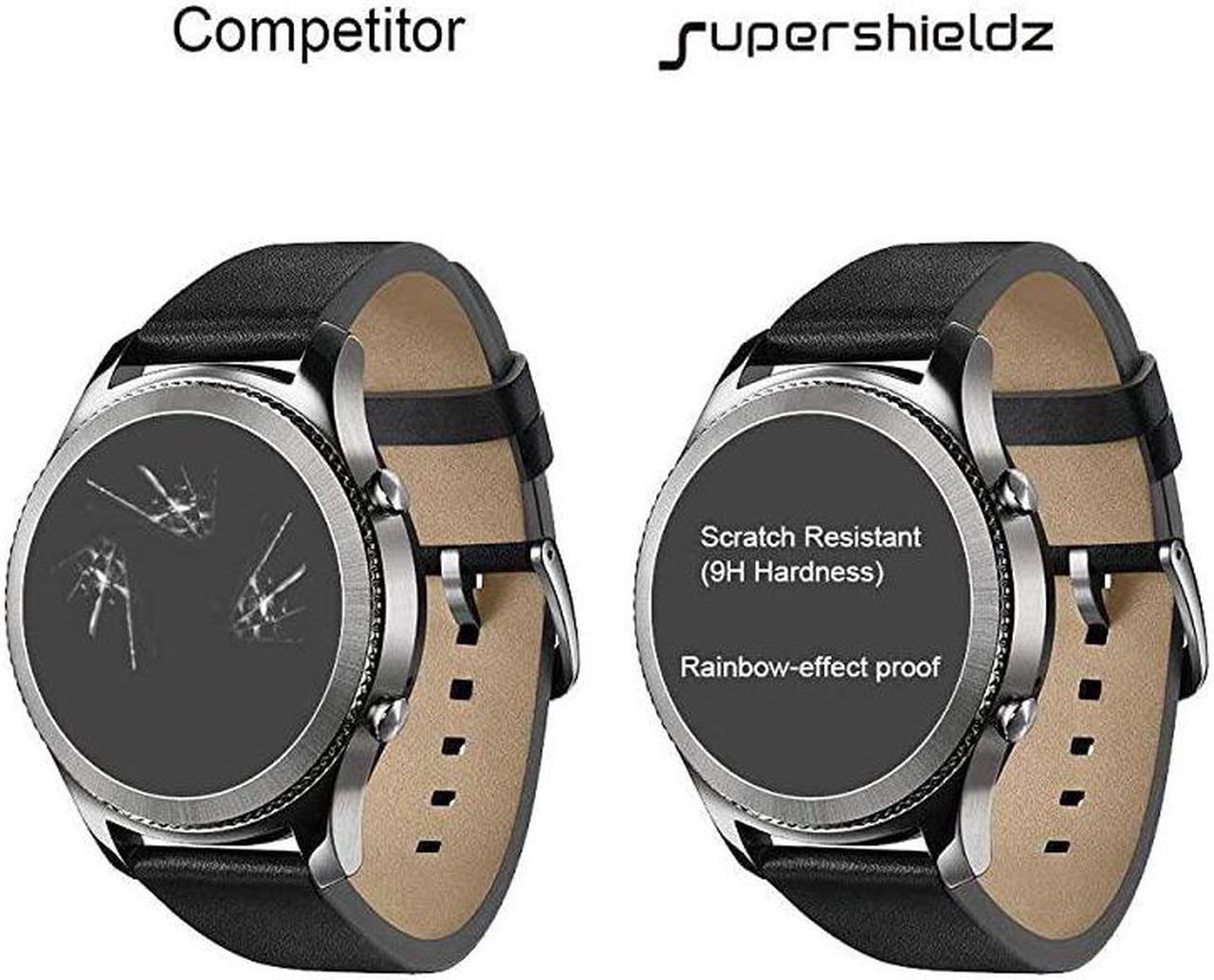 Alt view image 2 of 5 - 2 Pack for Samsung Galaxy Watch 46mm and Gear S3 Frontier Tempered Glass Screen Protector Anti Scratch Bubble Free