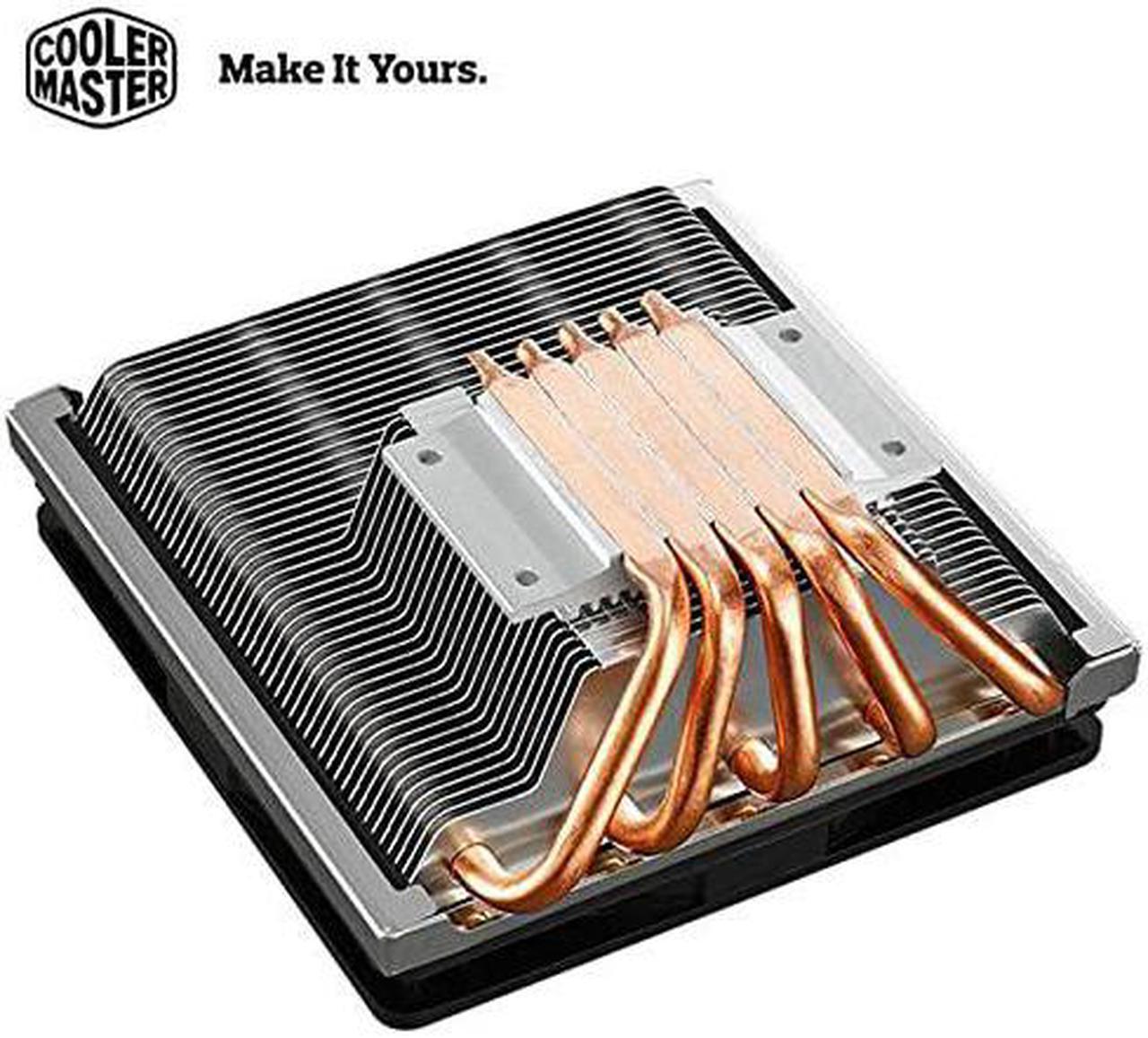 Alt view image 2 of 7 - Master GeminII M5 LED 2U Low Profile CPU with 5 Direct Contact Heatpipes XtraFlo 120 Slim Fire Red LED PWM Cooling Fan for Intel AMD RRT52016PK GeminII M5