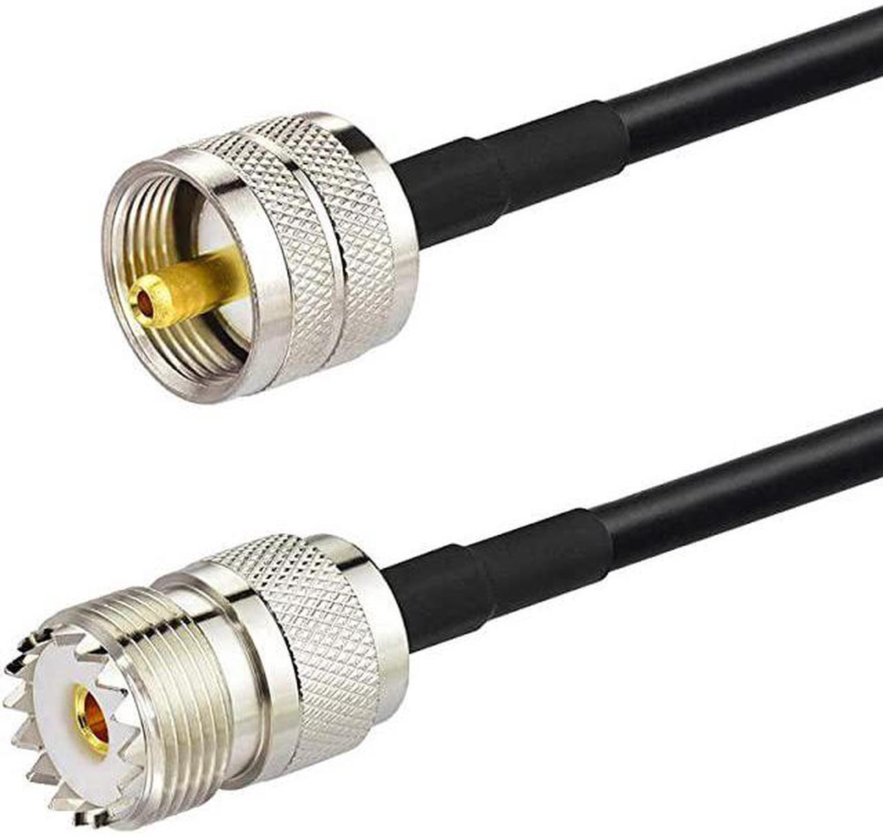 Alt view image 2 of 4 - UHF PL259 Male to SO239 Female RG58 Antenna Extension Coax Jumper Cable 2m 6.5 feet for Vehicle CB Radio Ham Radio Two Way Radio Amateur Radio Walkie Talkie Marine VHF Radio