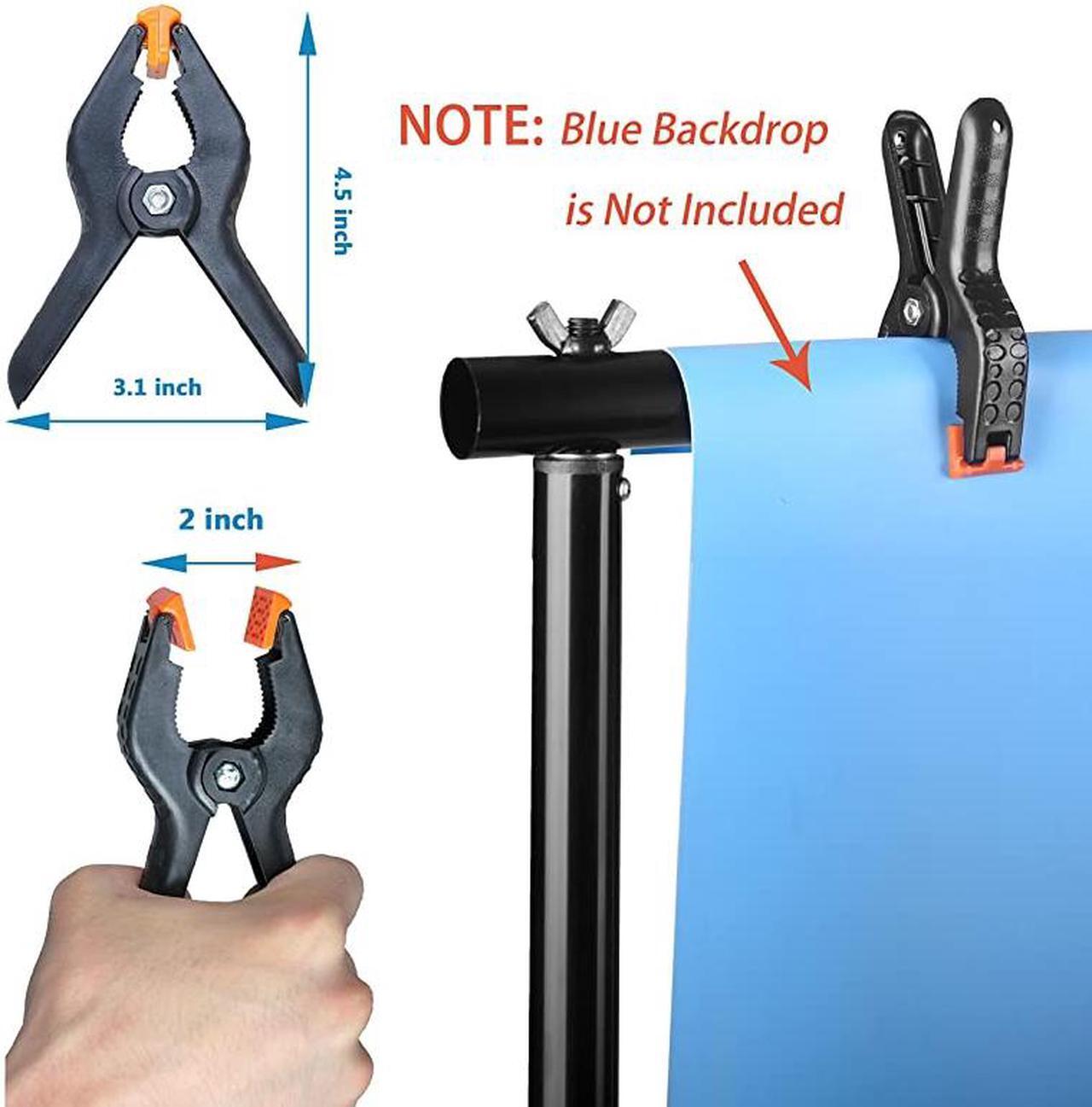 Alt view image 6 of 7 - 10 x 12ft (H X W) Photo Backdrop Stand Kit, Adjustable Photography Video Studio Background Stand Support System for Photo Booth Muslin