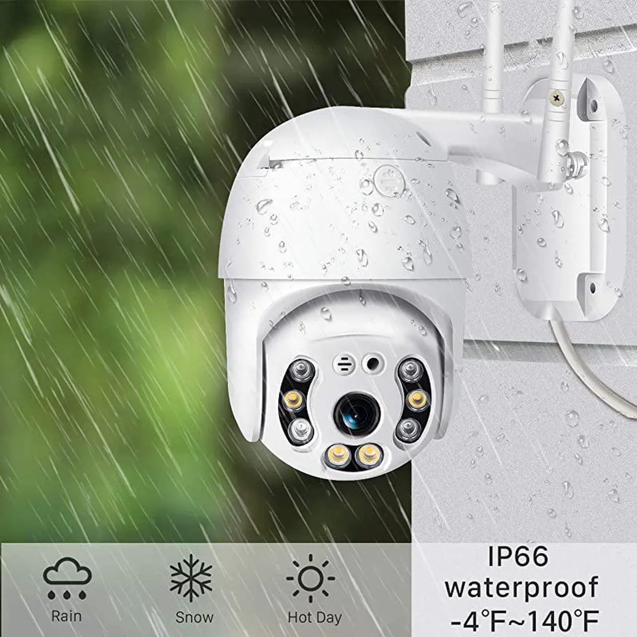 Alt view image 3 of 6 - Tilt Outdoor Security Camera 1080P Home WiFi IP Camera Tilt Dome Surveillance Cam Two Way Audio Motion Detection Clear Night Vision Onvif Waterproof CCTV Camera Support Max 128G SD