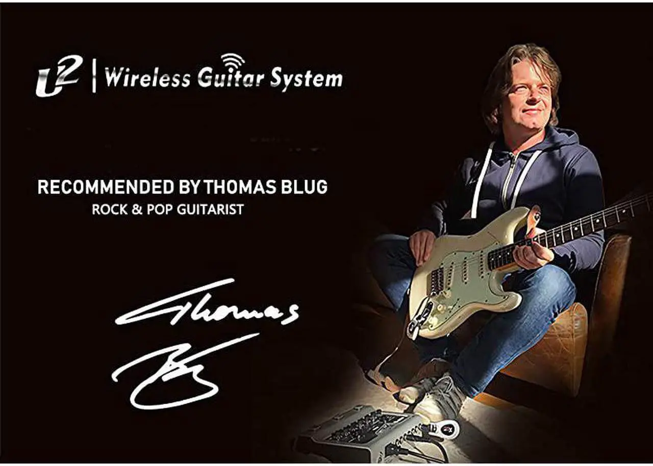 Alt view image 6 of 6 - U2 Guitar Wireless System Rechargeable 24GHz Digital Guitar Wireless Transmitter and Receiver for Electric Guitar Bass Violin Keyboard