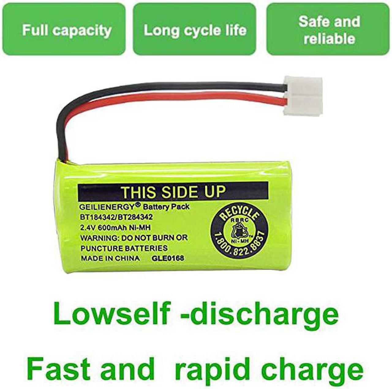 Alt view image 6 of 7 - 24V Rechargeable Batteries Compatible with ATTLucent BT18433 BT184342 BT18433 BT184342 BT28433 BT284342 BT1011 BT6010 BT8000 BT8001 BT8300 Empire CPH515D CPH515DPack of 2