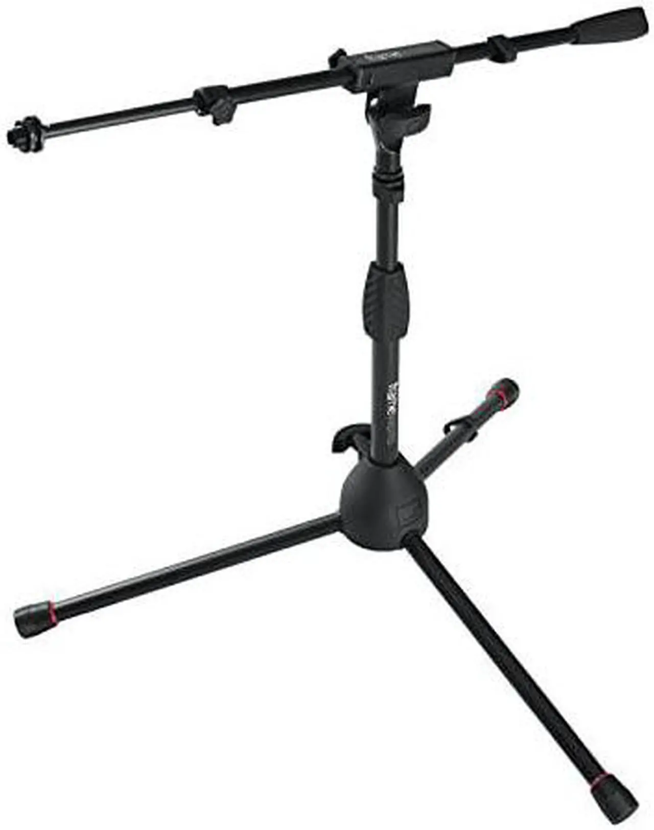 Alt view image 4 of 6 - Short Tripod Base Microphone Stand with Soft Grip Twist Clutch Boom Arm and Both 38 and 58 Adapters GFWMIC2621