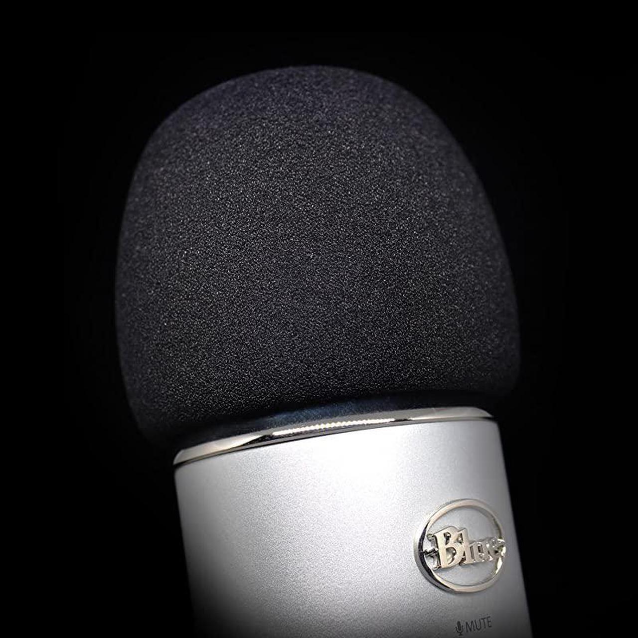 Alt view image 5 of 7 - Windscreen for Blue Yeti Microphone - Pop Filter made from Quality Sponge Material that Filters Unwanted Recording and Background Noises - Black Color