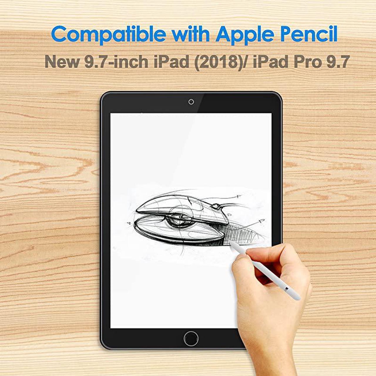 Alt view image 3 of 6 - Screen Protector for iPad 97Inch 20182017 Model 6th5th Generation iPad Air 1 iPad Air 2 iPad Pro 97Inch Tempered Glass Film 2Pack