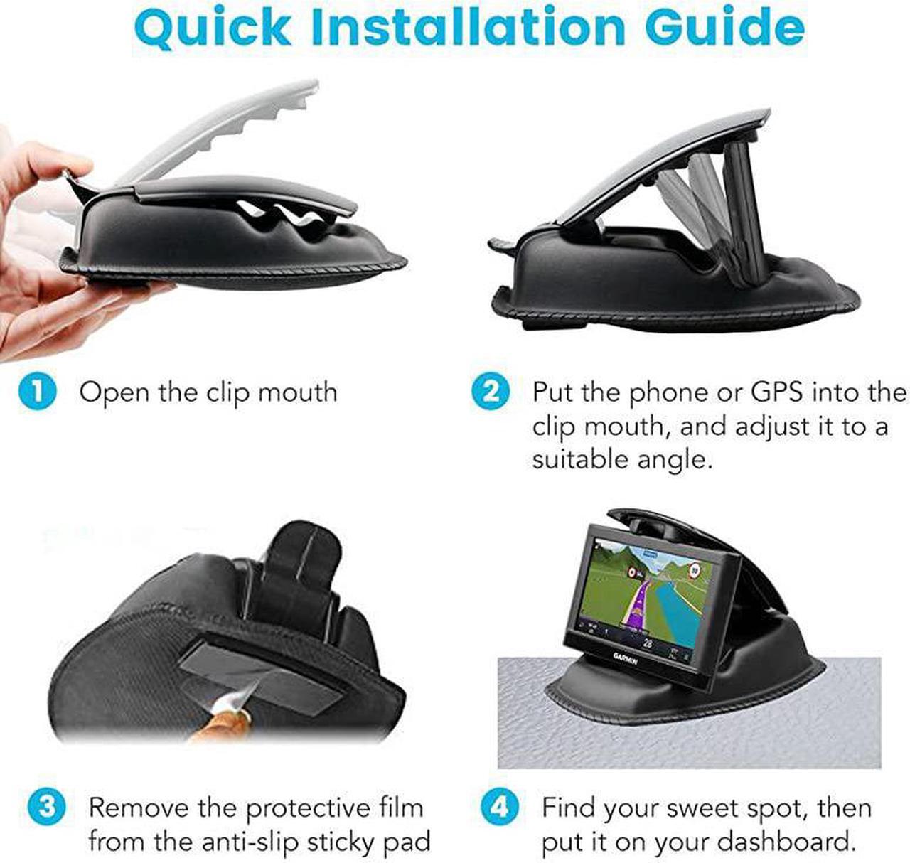 Alt view image 7 of 7 - GPS Mount,  GPS Dashboard Mount Nonslip Beanbag Friction GPS Holder for Garmin Nuvi Tomtom Via GO Magellan Roadmate & Other 3.5-6 Inch GPS Devices & Smartphones