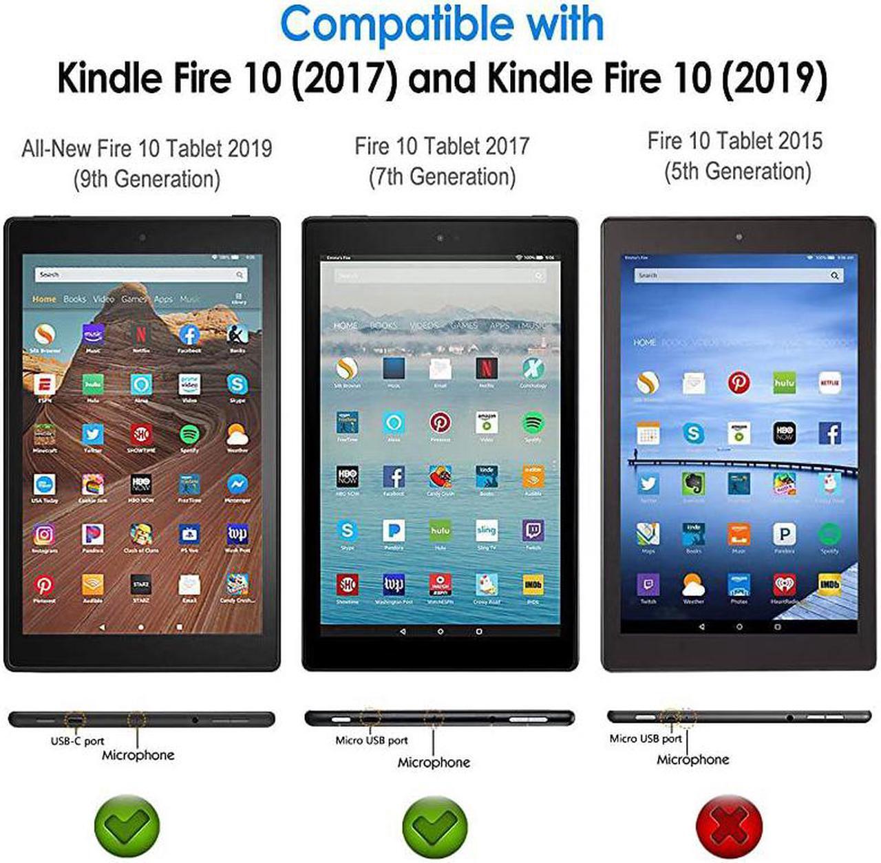 Alt view image 2 of 7 - Screen Protector for  Fire HD 10 Tablet 101 7th 9th Generation 20172019 Release and Fire HD 10 Kids Edition Tempered Glass Film