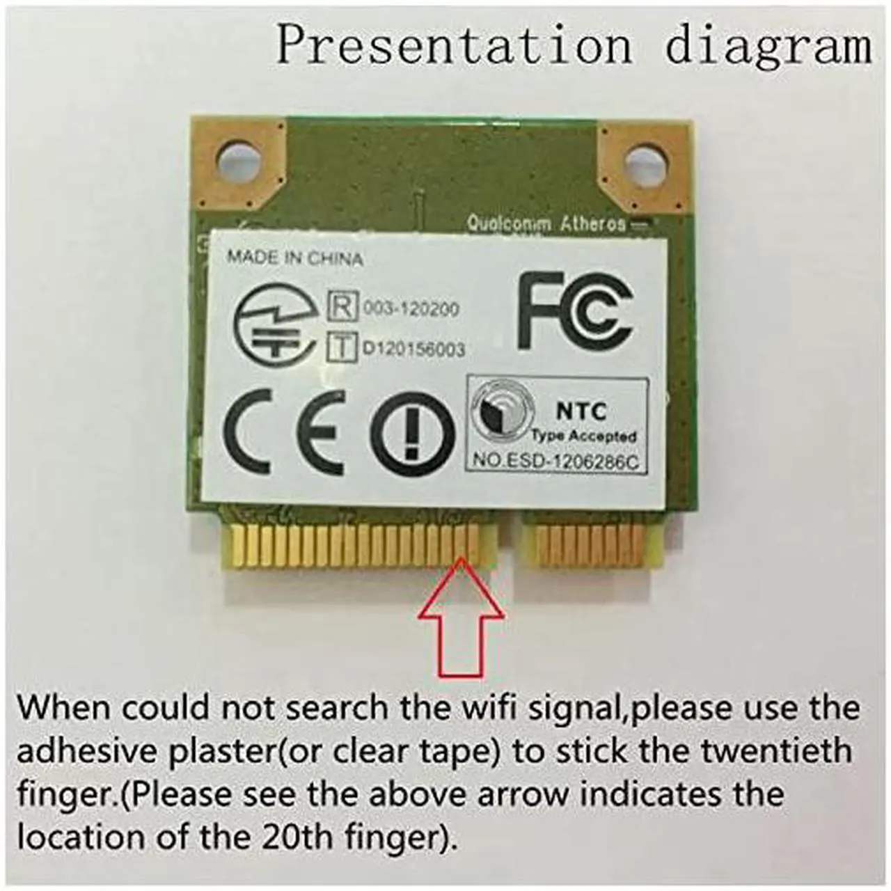 Alt view image 6 of 6 - AR9485 Wireless Wlan Wifi 150M 80211bgn Mini Pcie Card SPS 675794001