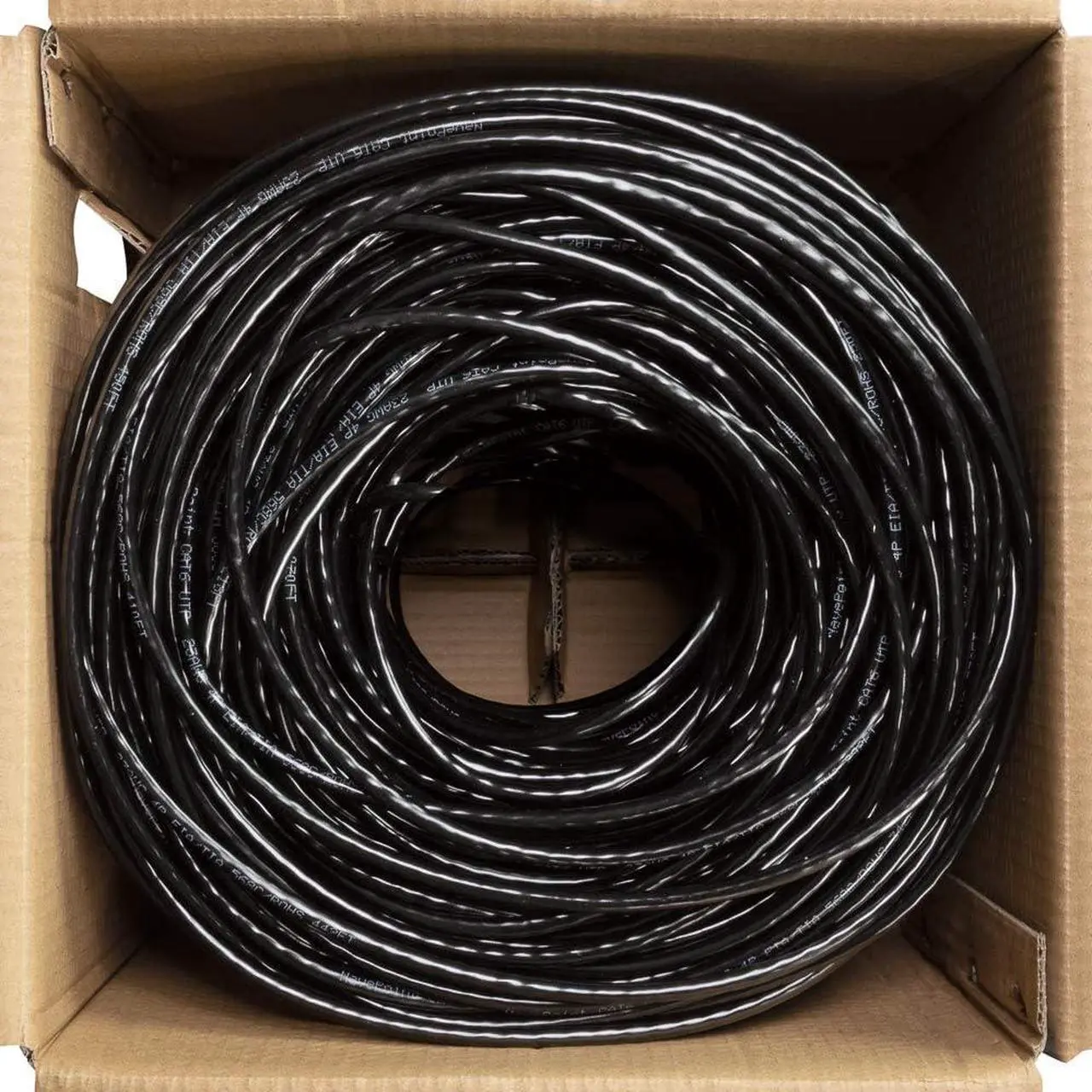 Alt view image 3 of 3 - NavePoint Cat6 (CCA), 500ft, Black, Solid Bulk Ethernet Cable, 550MHz, 23AWG 4 Pair, Unshielded Twisted Pair (UTP)