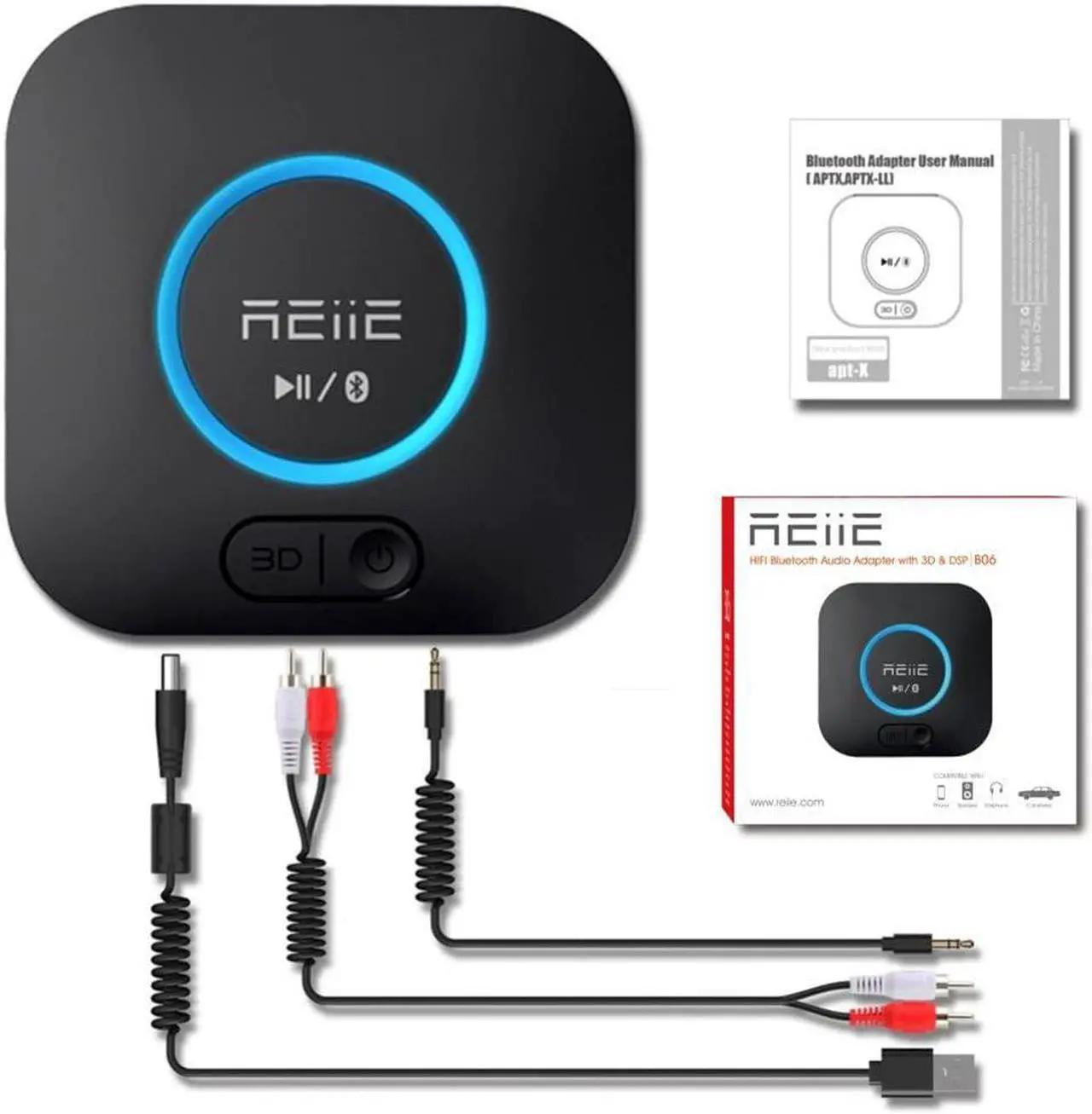 Main image of Bluetooth Audio Receiver  Bluetooth Adapter with Hi-Fi Audio Output  Bluetooth Stereo Adapter with 3D Audio Support  Wirelessly Streams Music to Any Home Stereo System