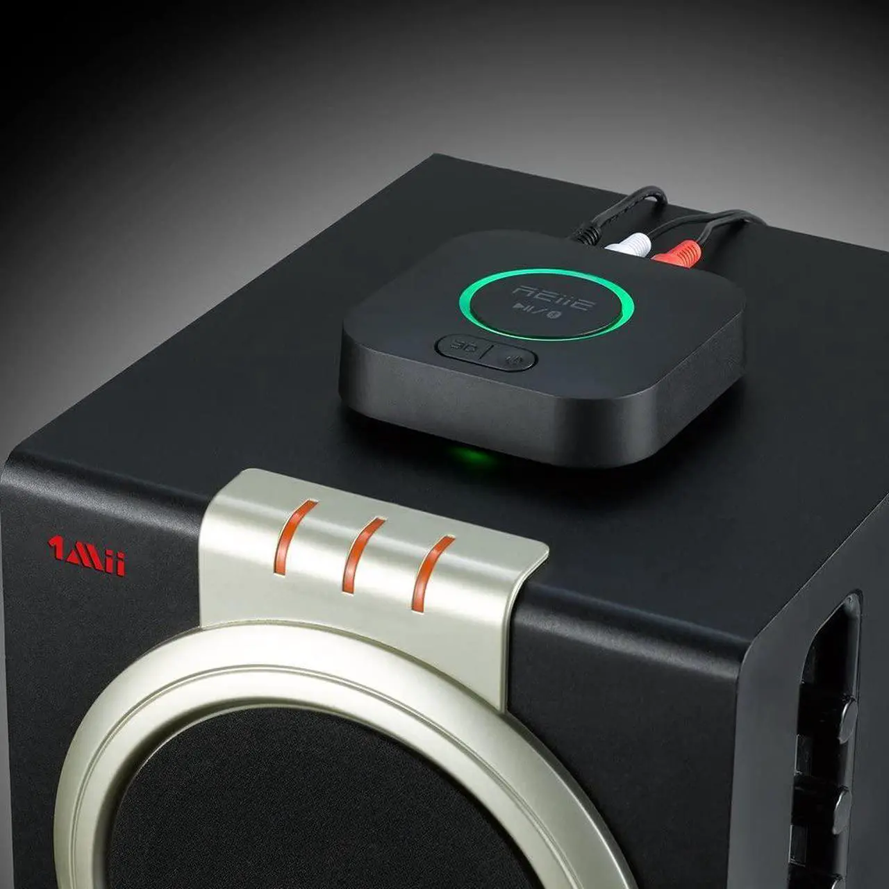 Alt view image 5 of 7 - Bluetooth Audio Receiver  Bluetooth Adapter with Hi-Fi Audio Output  Bluetooth Stereo Adapter with 3D Audio Support  Wirelessly Streams Music to Any Home Stereo System