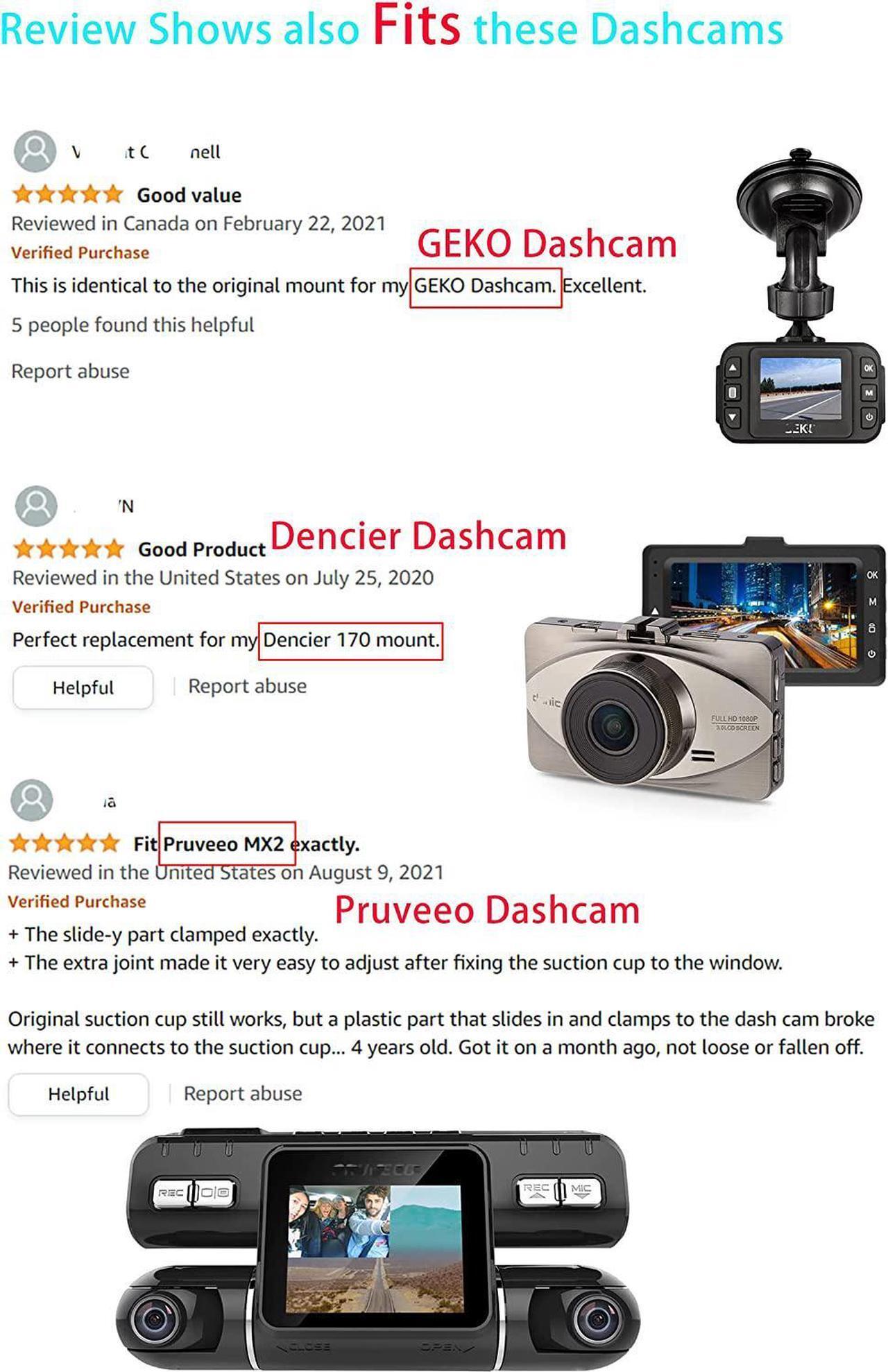 Alt view image 3 of 7 - Suction Cup Mount for Yi Dash Cam 2.7', Uniden Dashcam, Black Box G1w Dash Camera etc, Hold Tightly Removeable Easy to Install and Stand Heat, 2 Pcs