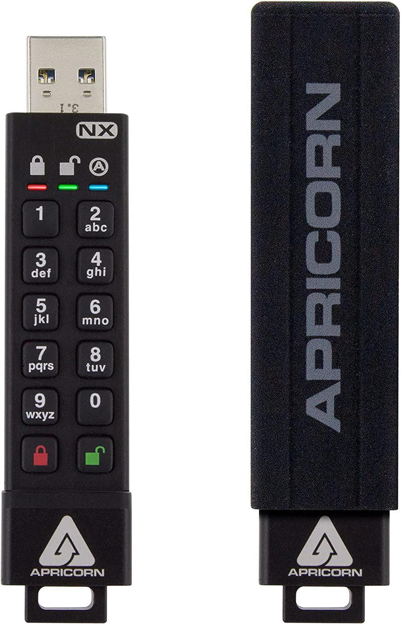 Alt view image 6 of 15 - Apricorn ASK3 32GB USB3.2 Type -A Flash Drive Black Model ASK3-NX-32GB