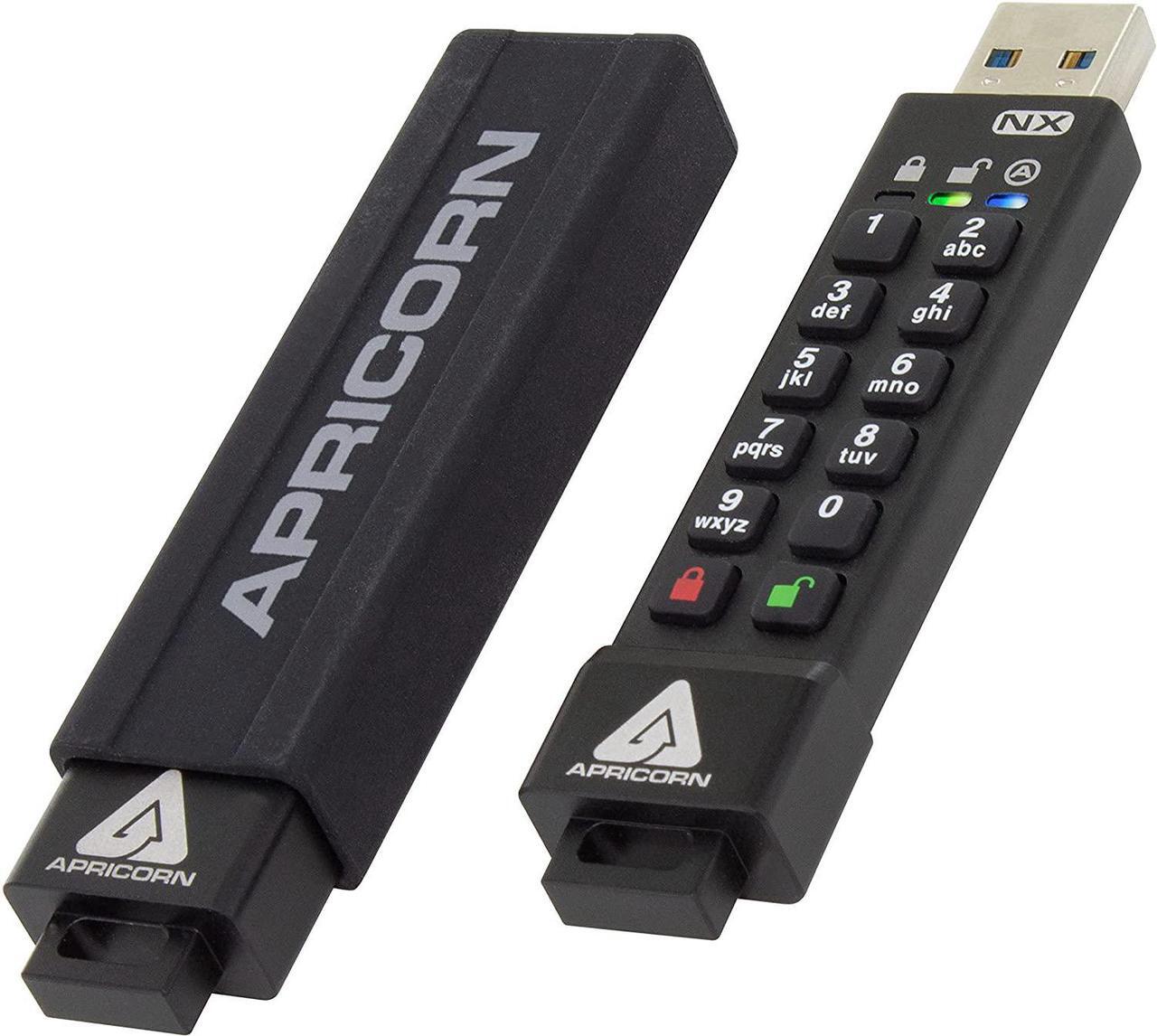 Alt view image 5 of 15 - Apricorn ASK3 32GB USB3.2 Type -A Flash Drive Black Model ASK3-NX-32GB