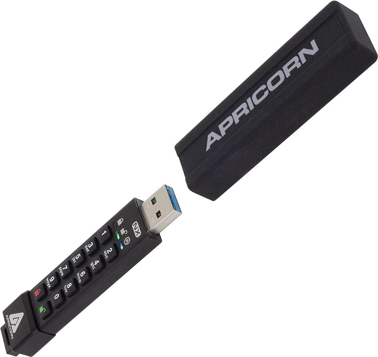 Alt view image 4 of 15 - Apricorn ASK3 32GB USB3.2 Type -A Flash Drive Black Model ASK3-NX-32GB