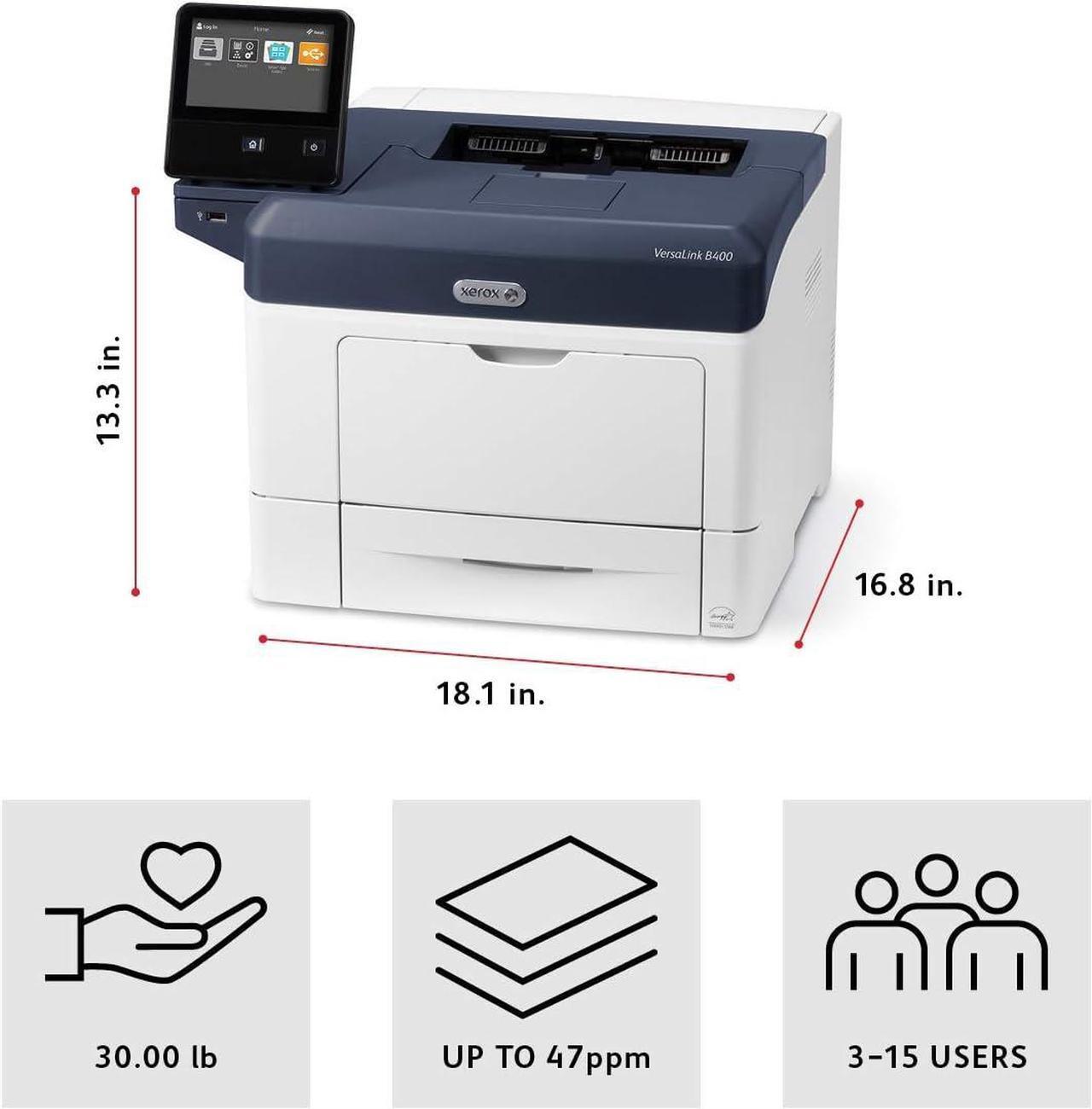 Alt view image 2 of 7 - Xerox VersaLink B400/DN Monochrome Printer, Amazon Dash Replenishment Ready